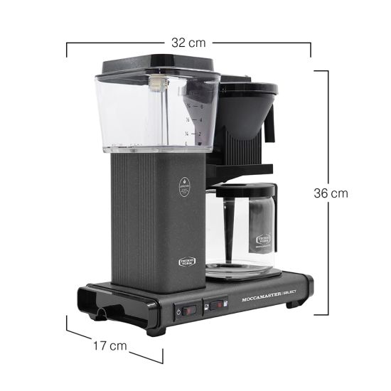 Moccamaster - Kaffeemaschine KBG Select 4-10 Tassen steingrau