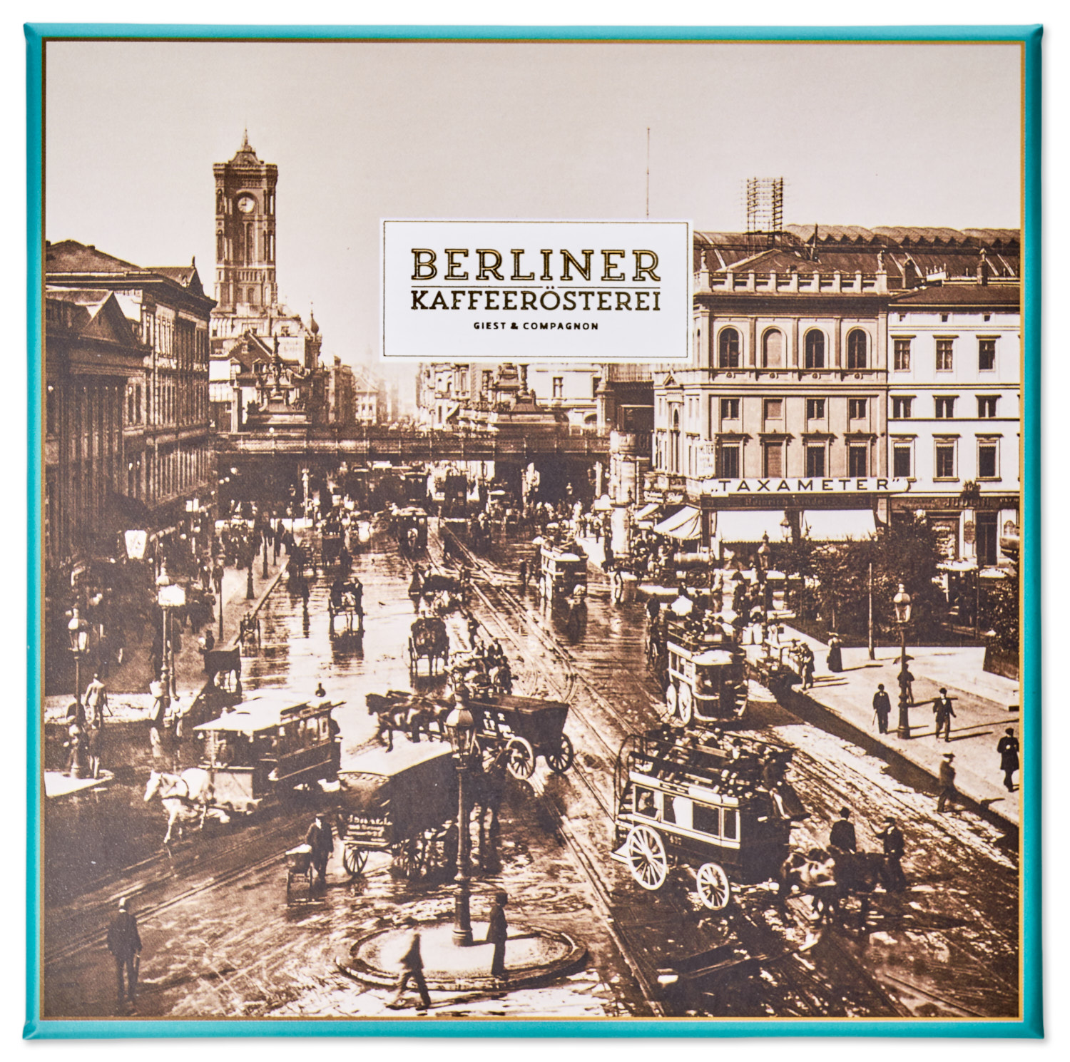 Berliner Kiezstücke - 16er Pralinenbox im Nostalgiedesign mit