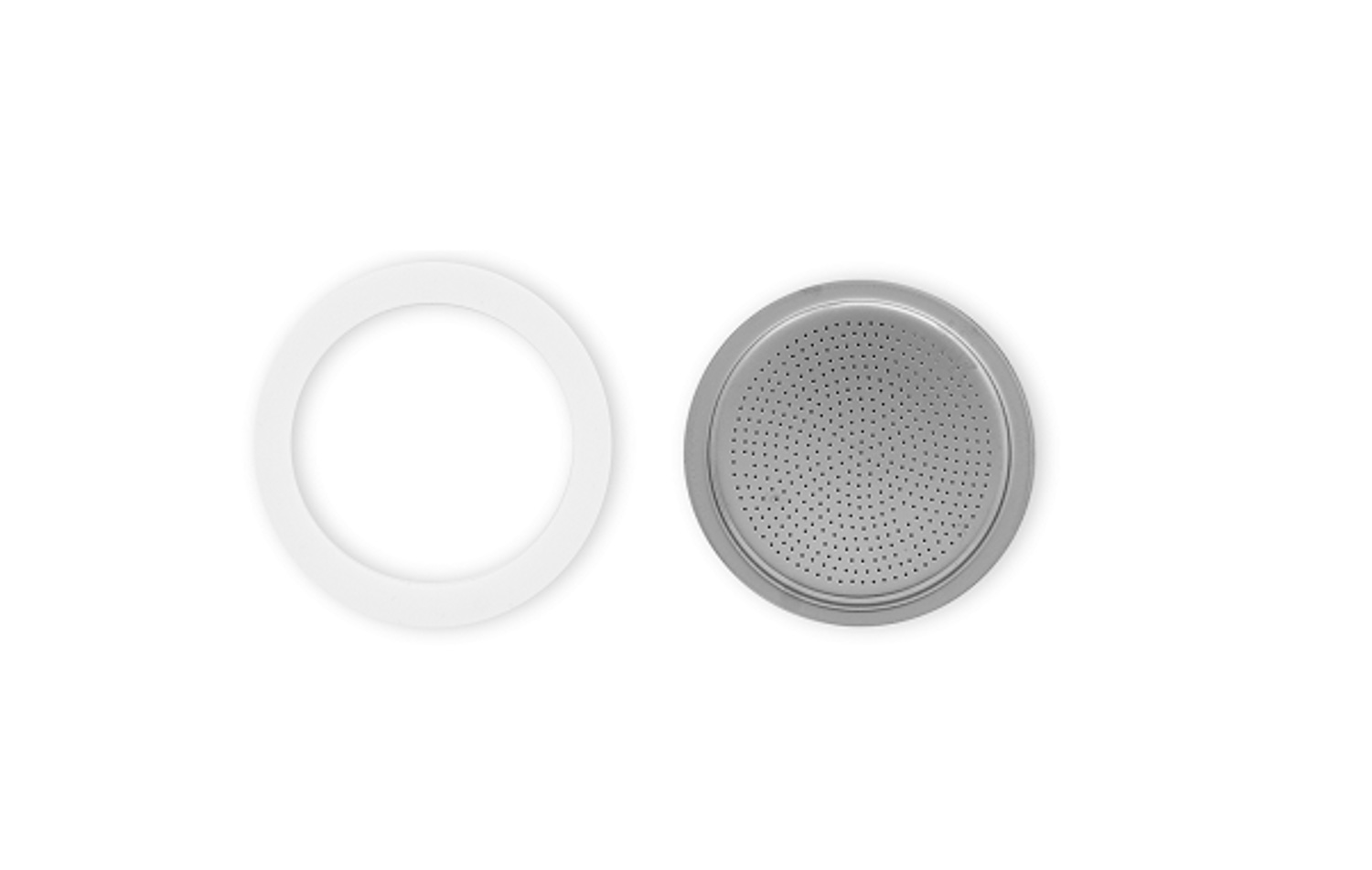 Bialetti - 1 Dichtung + 1 Filtersieb Edelstahlkanne 4 Tassen Bialetti - 1 Dichtung + 1 Filtersieb Edelstahlkanne 4 Tassen