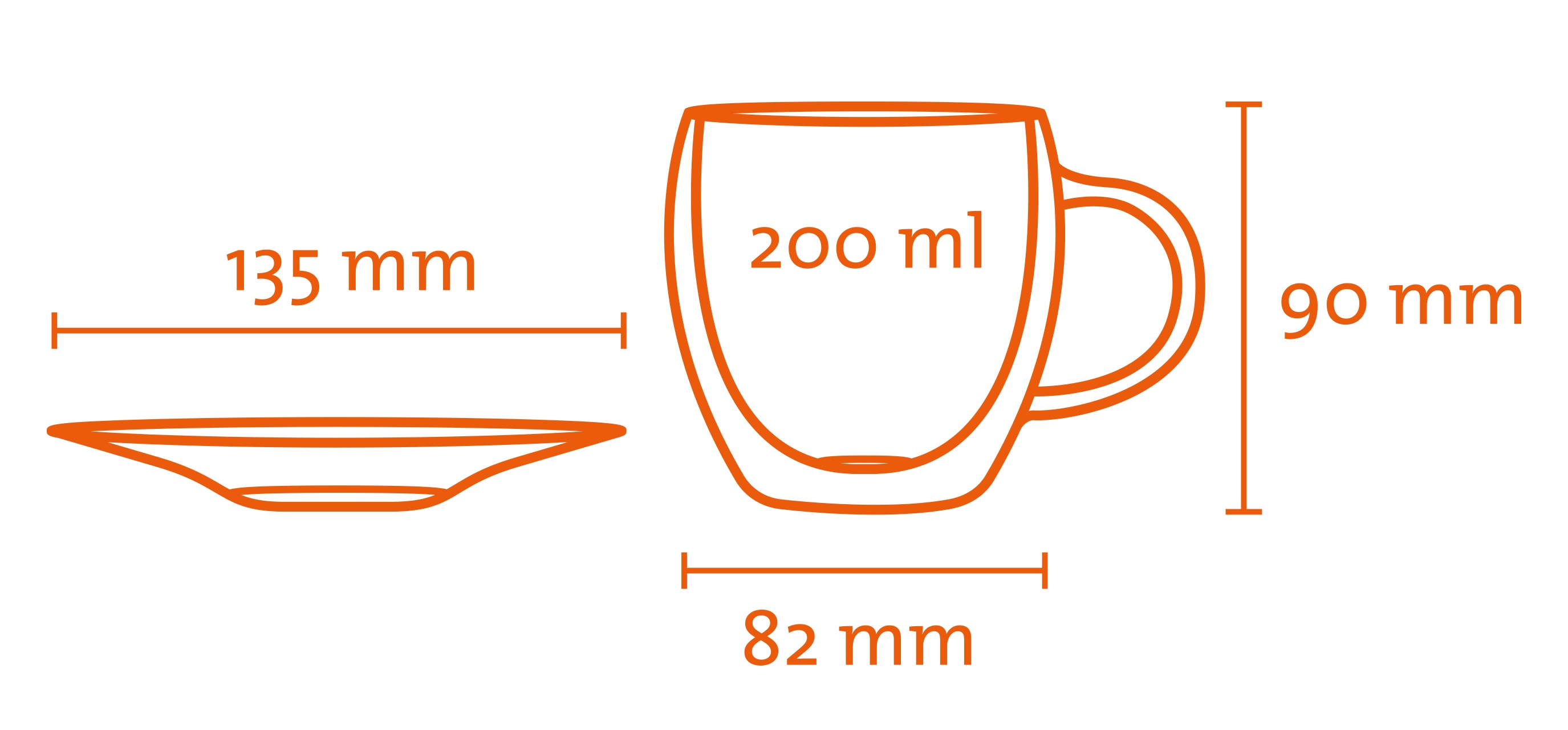 Schlürf - Glastasse mit Untertasse Schlürf - Glastasse mit Untertasse