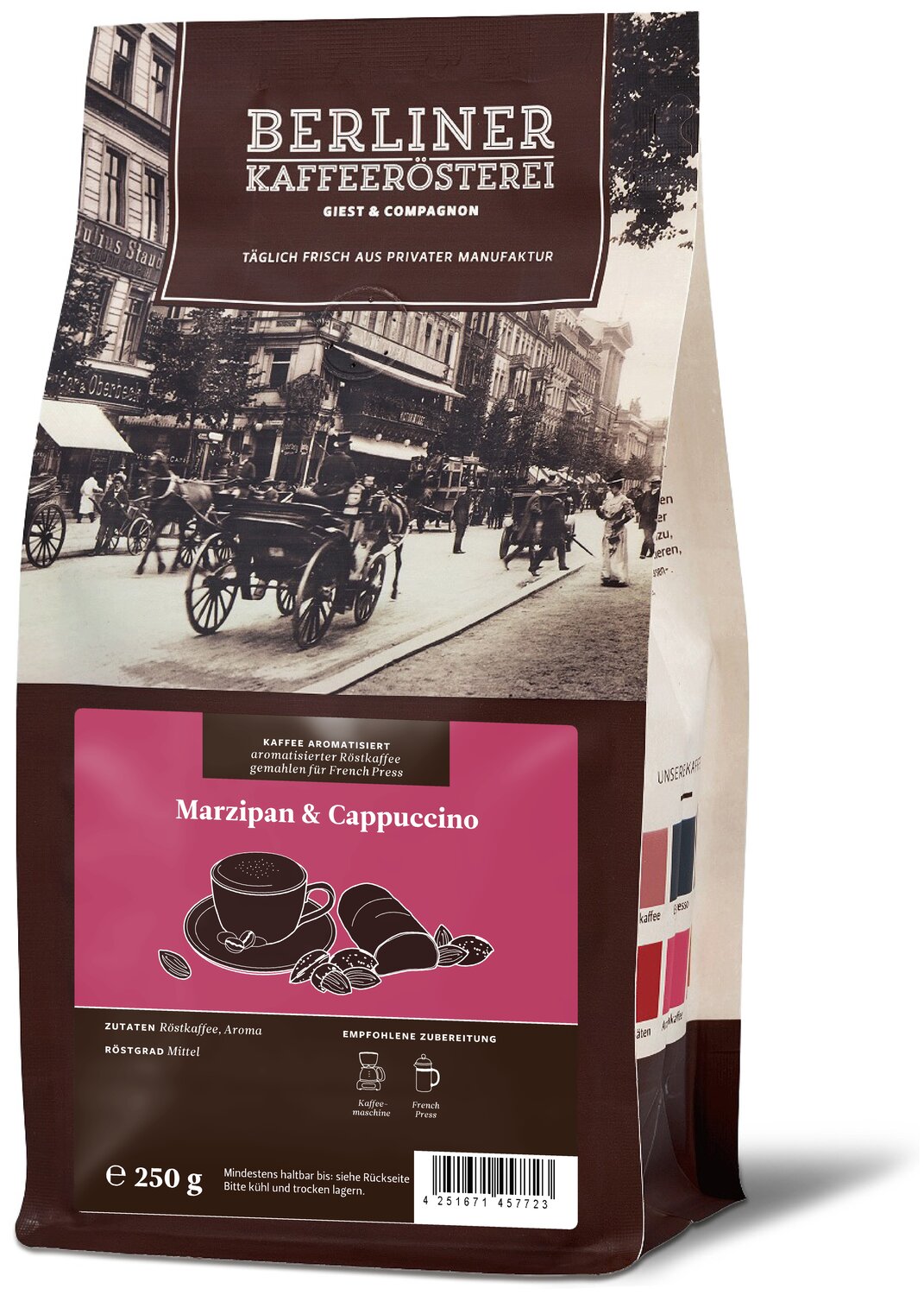 aromatisierter Kaffee Marzipan &amp; Cappuccino
