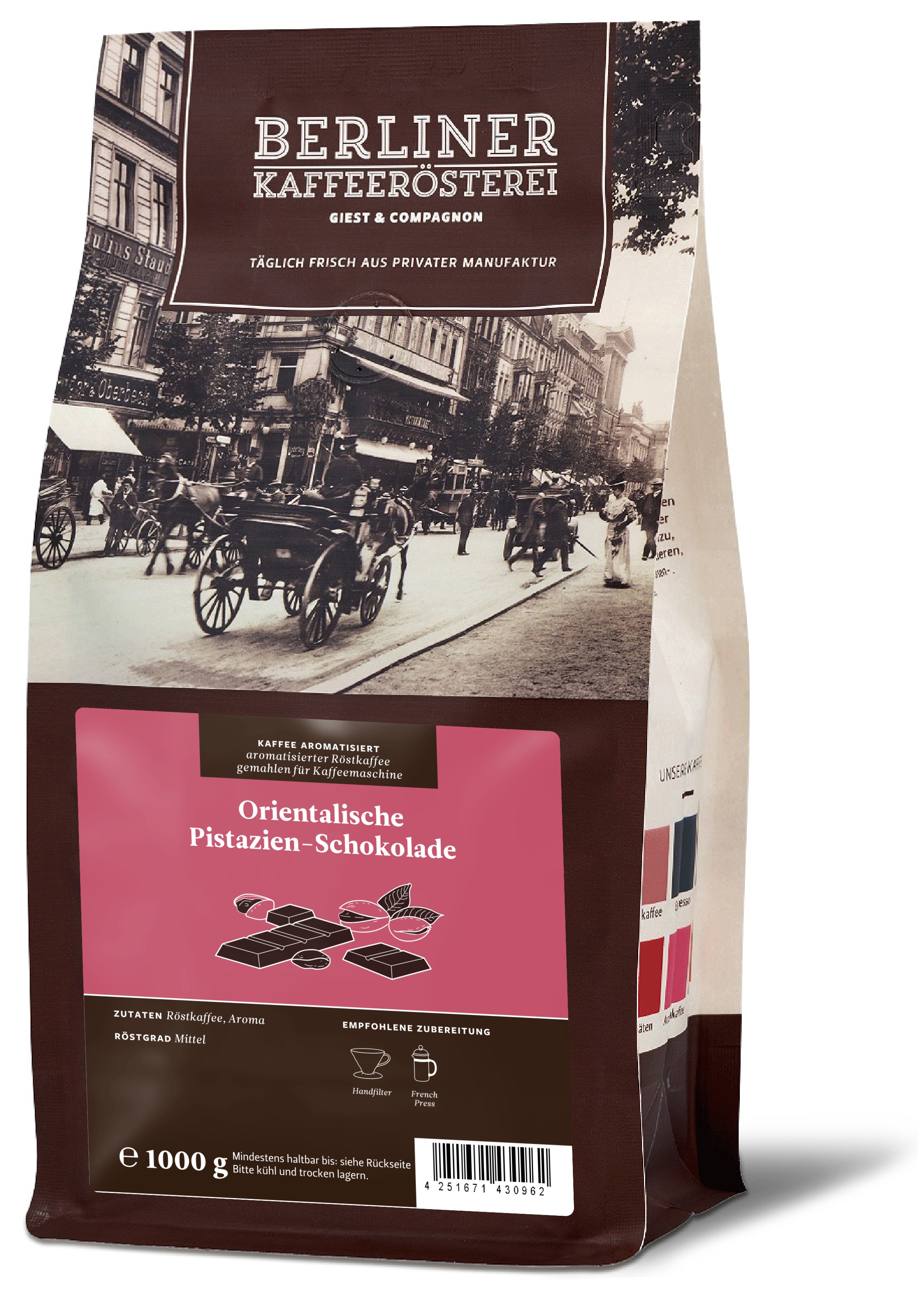 aromatisierter Kaffee Orientalische Pistazien-Schokolade