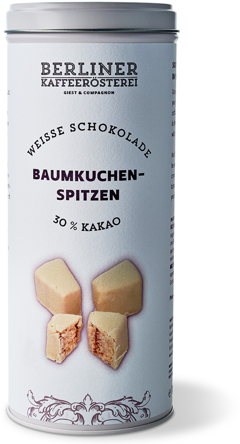 BKR - Baumkuchenkonfekt in weißer Schokolade BKR - Baumkuchenkonfekt in weißer Schokolade
