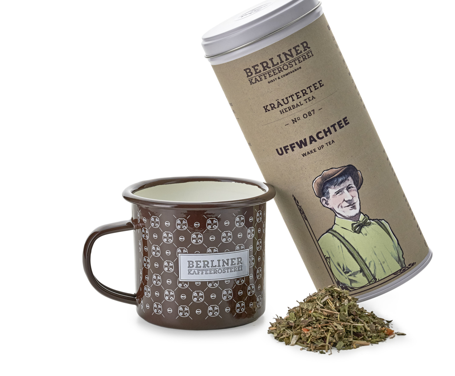 BKR Emaille Tasse mit 50g Tee nach Wahl mit Doppeldeckeldose BKR Emaille Tasse mit 50g Tee nach Wahl mit Doppeldeckeldose