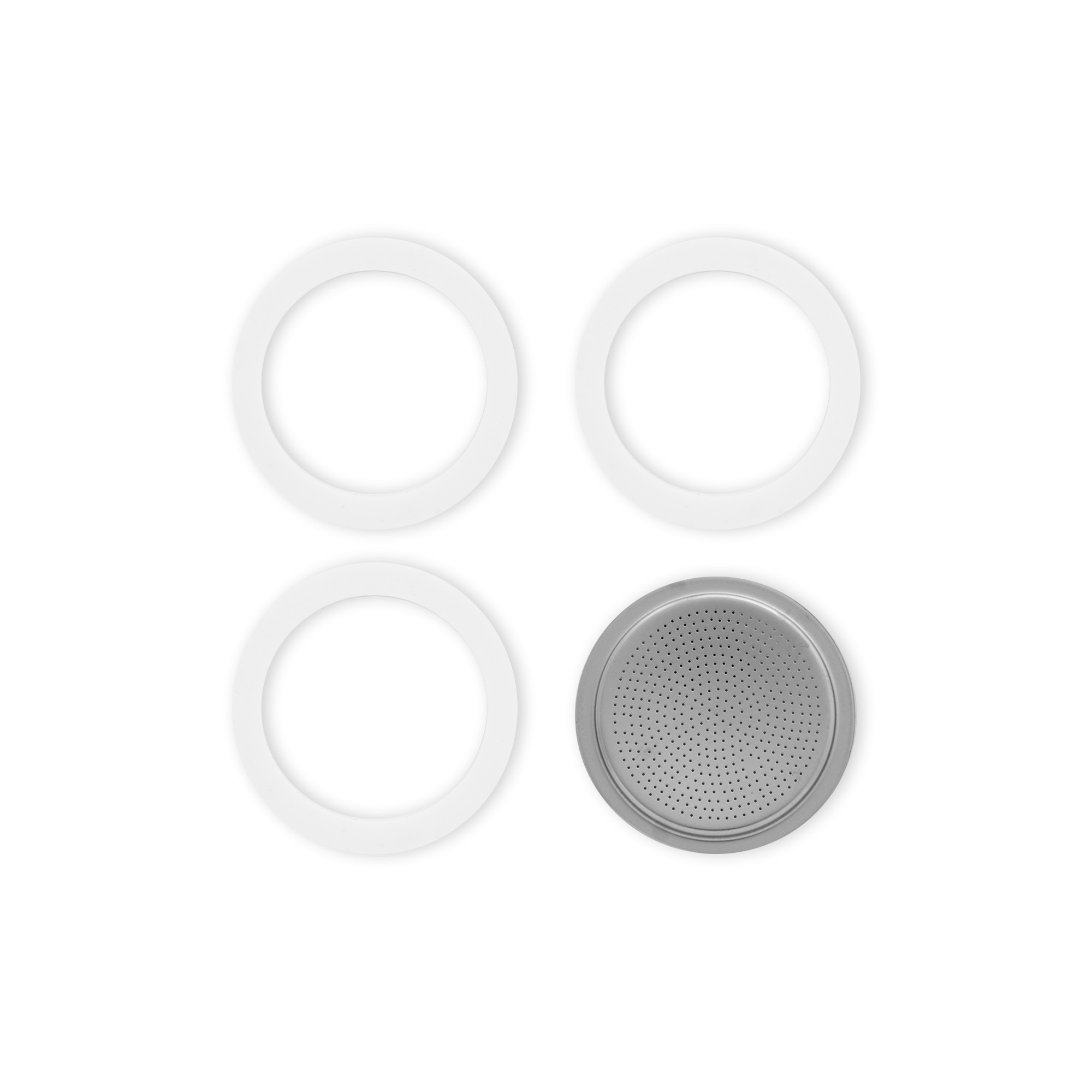 Bialetti - 3 Dichtungen + 1 Filtersieb Aluminiumkannen 6 Tassen Bialetti - 3 Dichtungen + 1 Filtersieb Aluminiumkannen 6 Tassen