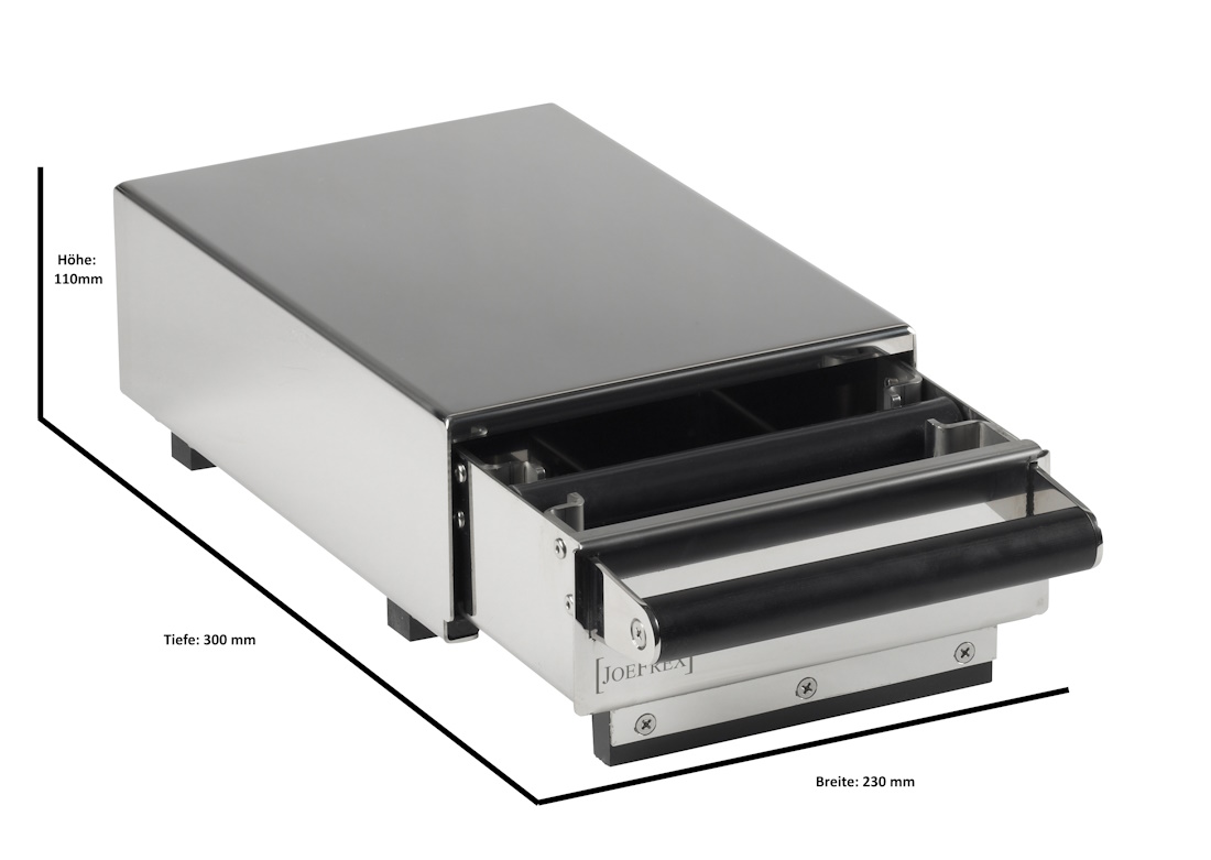 JoeFrex - Kaffeesatzlade Knockbox Abschlagkasten dxs mit Lärmschutz JoeFrex - Kaffeesatzlade Knockbox Abschlagkasten dxs mit Lärmschutz