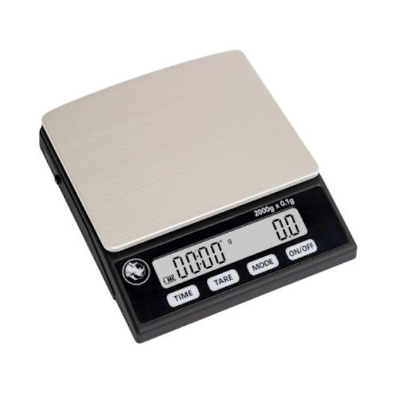 Rhino Coffee Gear - Kaffeewaage Rhino Stealth Espresso Scale 2000g/0.1g mit Timer
