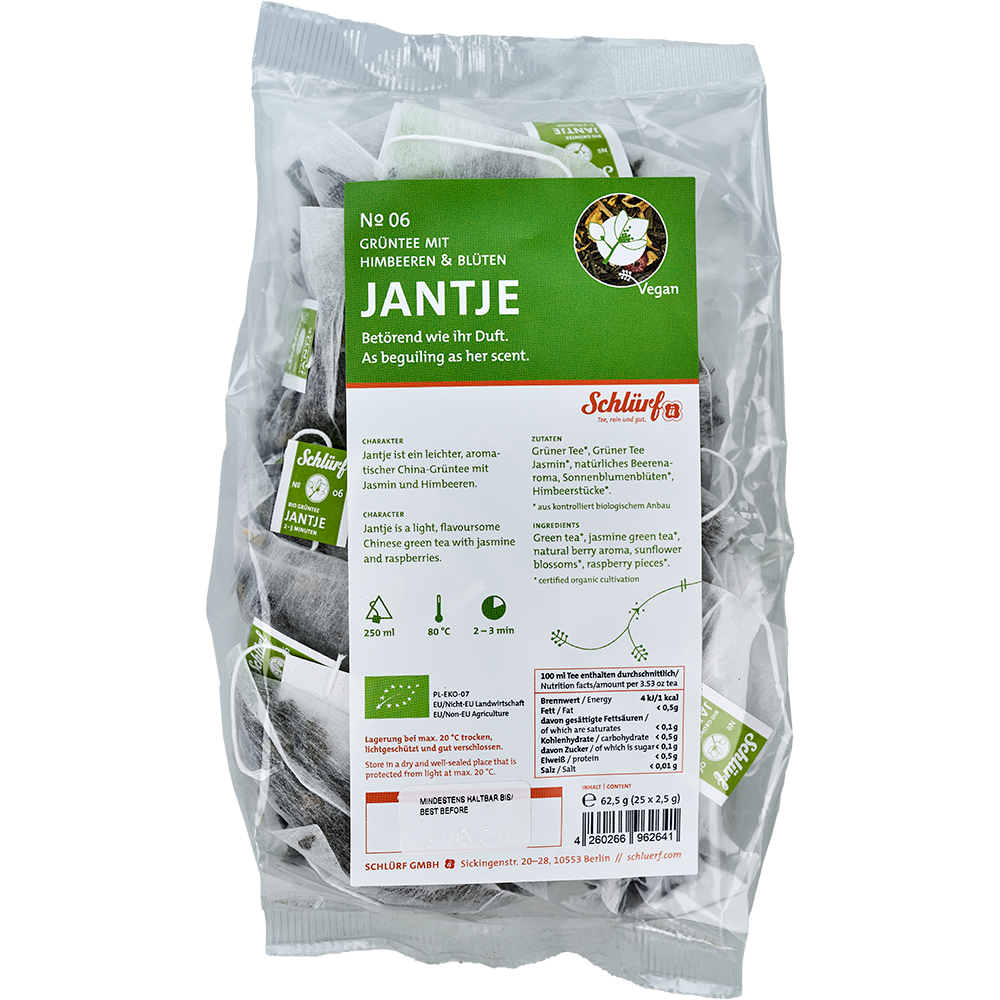 Schlürf - Tüüten - №06 BIO Grüntee "Jantje" (25er) Schlürf - Tüüten - №06 BIO Grüntee "Jantje" (25er)