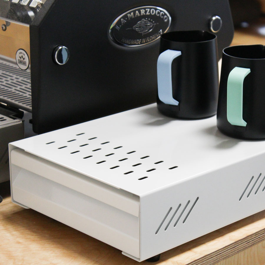 Rhino Coffee Gear - Kaffeesatzlade Knockbox Abschlagkasten Sudschublade weiß