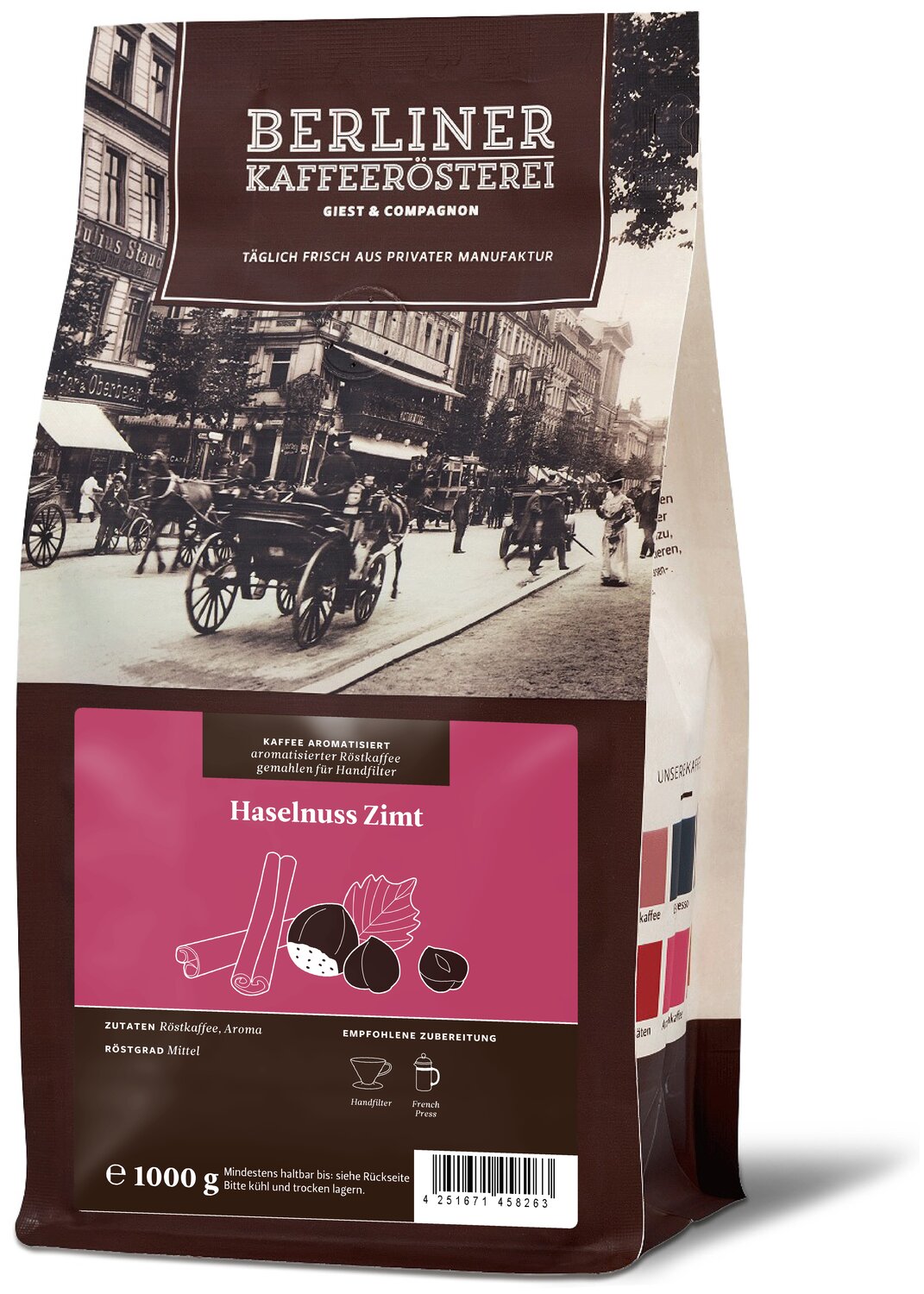 aromatisierter Kaffee Haselnuss Zimt