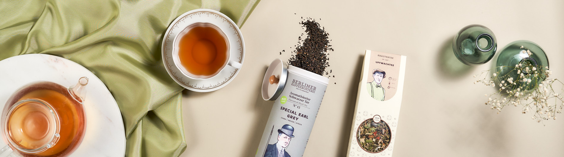 Banner Berliner Kaffeerösterei Tee - Hintergrund