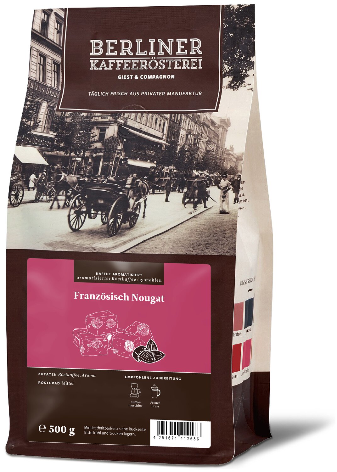 aromatisierter Kaffee französisch Nougat