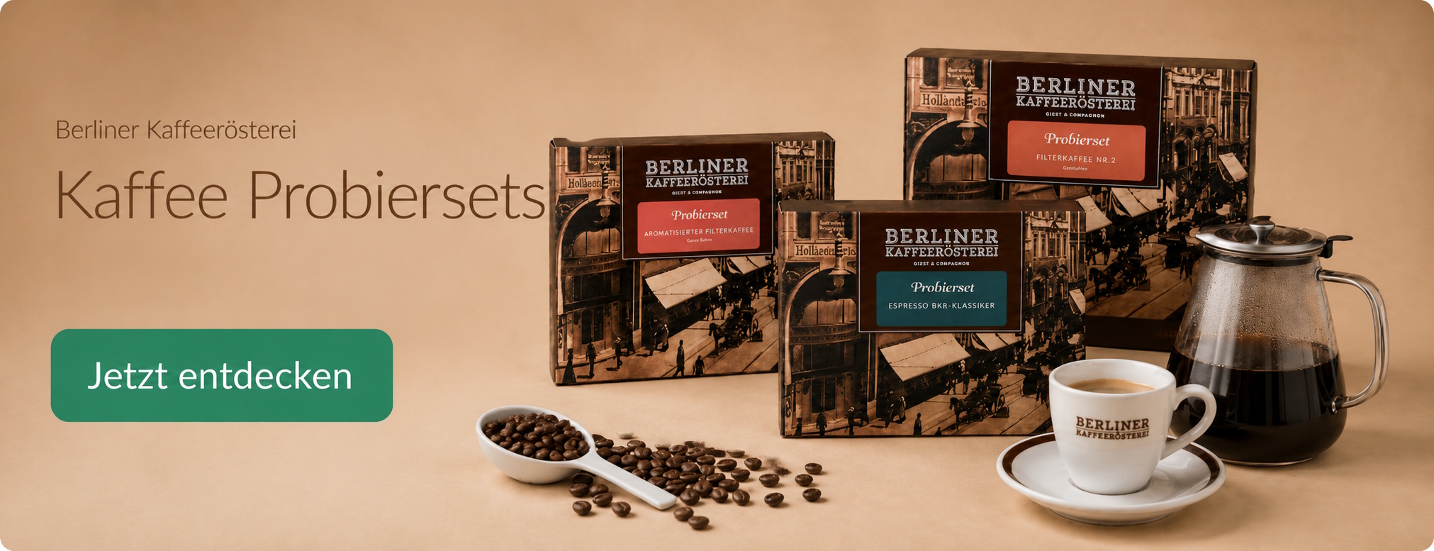 Berliner Kaffeerösterei Geschenke Sets Kaffee Tee Süsses Probiersets