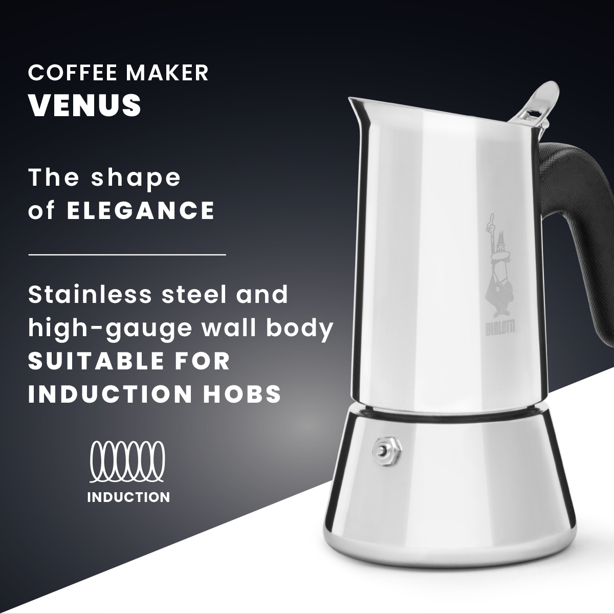 Bialetti - Venus, kupfer, Edelstahl - 4 Tassen