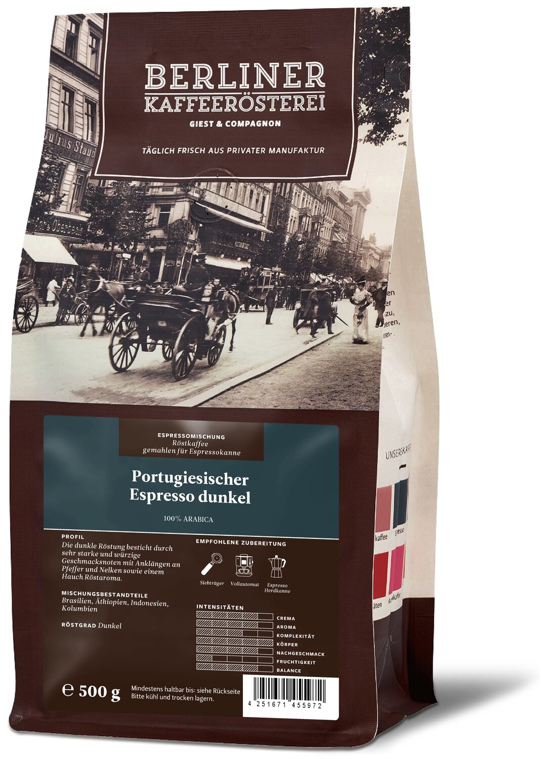 Berliner Kaffeeroesterei DE Portugiesischer Espresso dunkel 1061006.2