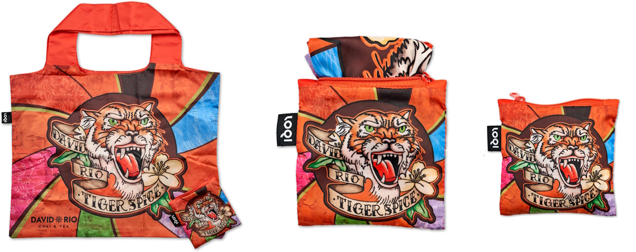 David Rio - Tiger Spice Beutel - LOQI Tragetasche 45x36 cm