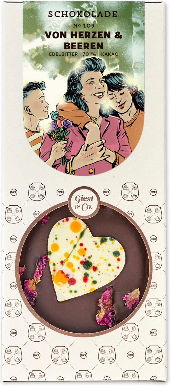 Tafel - Von Herzen & Beeren - Zartbitter - Nr. 109