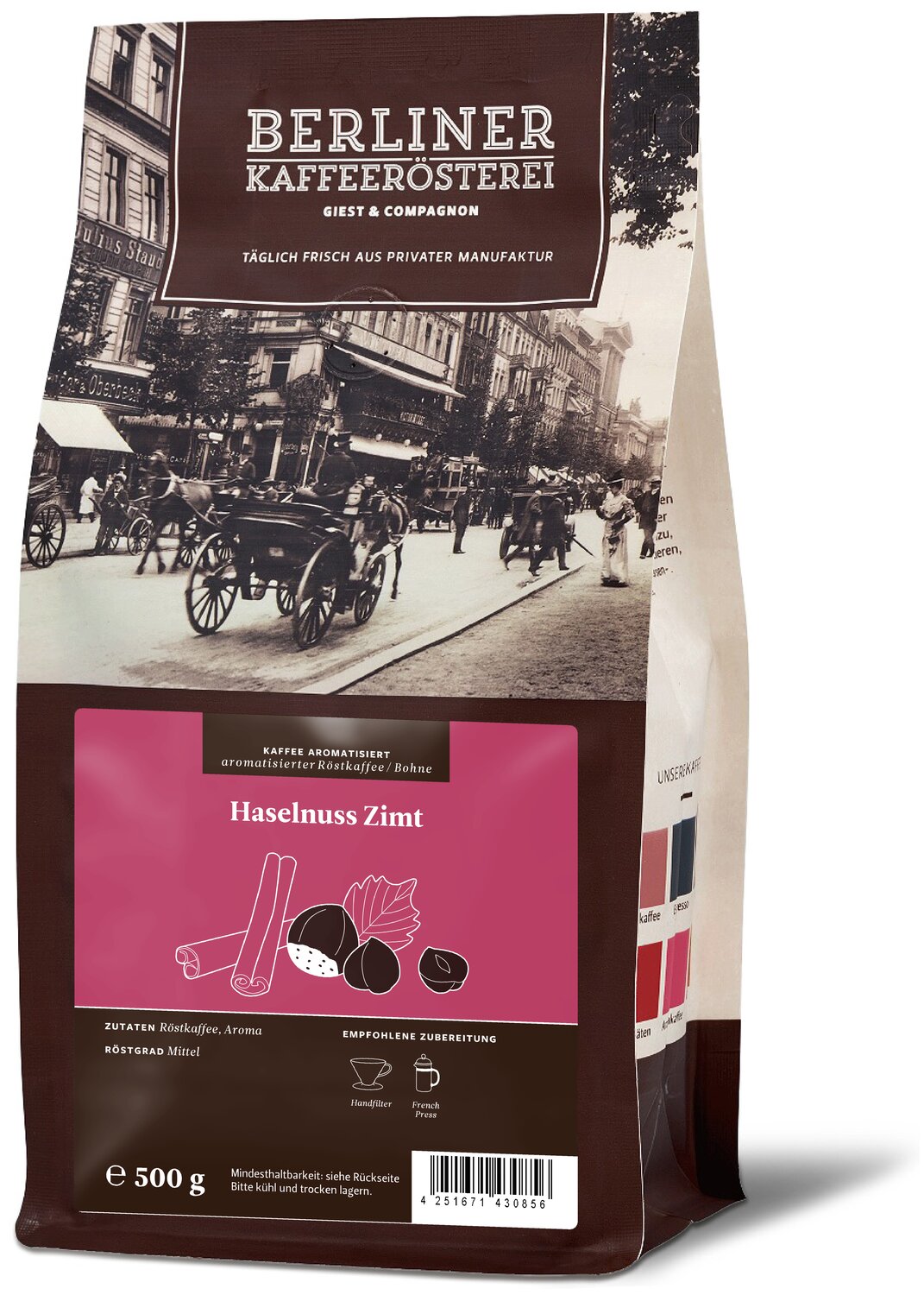 aromatisierter Kaffee Haselnuss Zimt