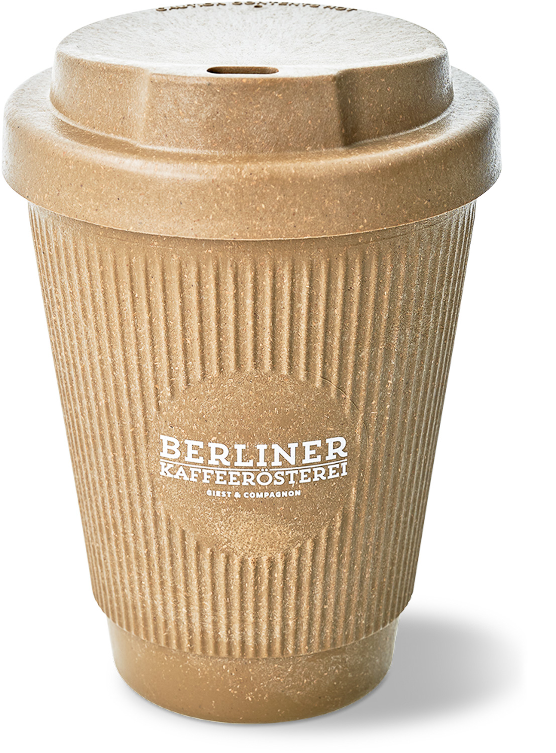 Wiederverwendbarer Kaffeebecher plastikfrei aus Holzfasern 300ml mit Deckel Wiederverwendbarer Kaffeebecher plastikfrei aus Holzfasern 300ml mit Deckel