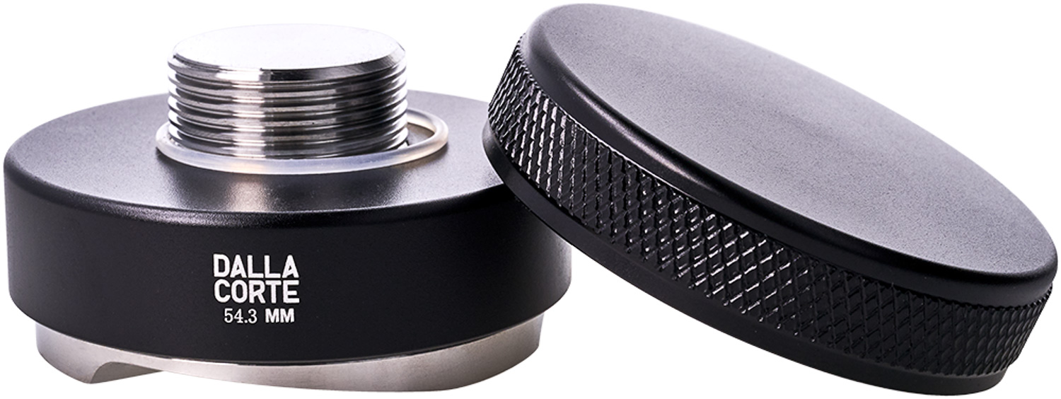 Dalla Corte Leveler 54,3 mm, schwarz, Edelstahl Dalla Corte Leveler 54,3 mm, schwarz, Edelstahl