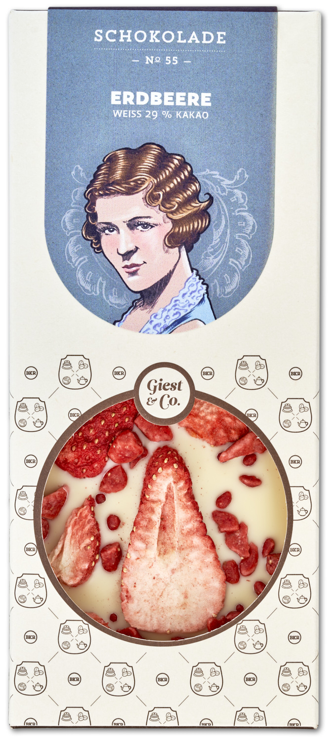 Tafel - Erdbeere - weiss - Nr. 55 Tafel - Erdbeere - weiss - Nr. 55