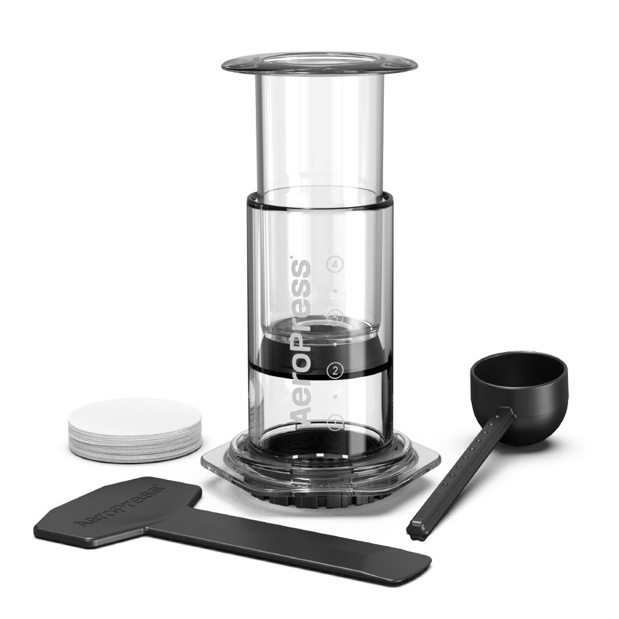 AeroPress® - Clear Coffee Press inkl. 100 Filter (Original in durchsichtig) AeroPress® - Clear Coffee Press inkl. 100 Filter (Original in durchsichtig)