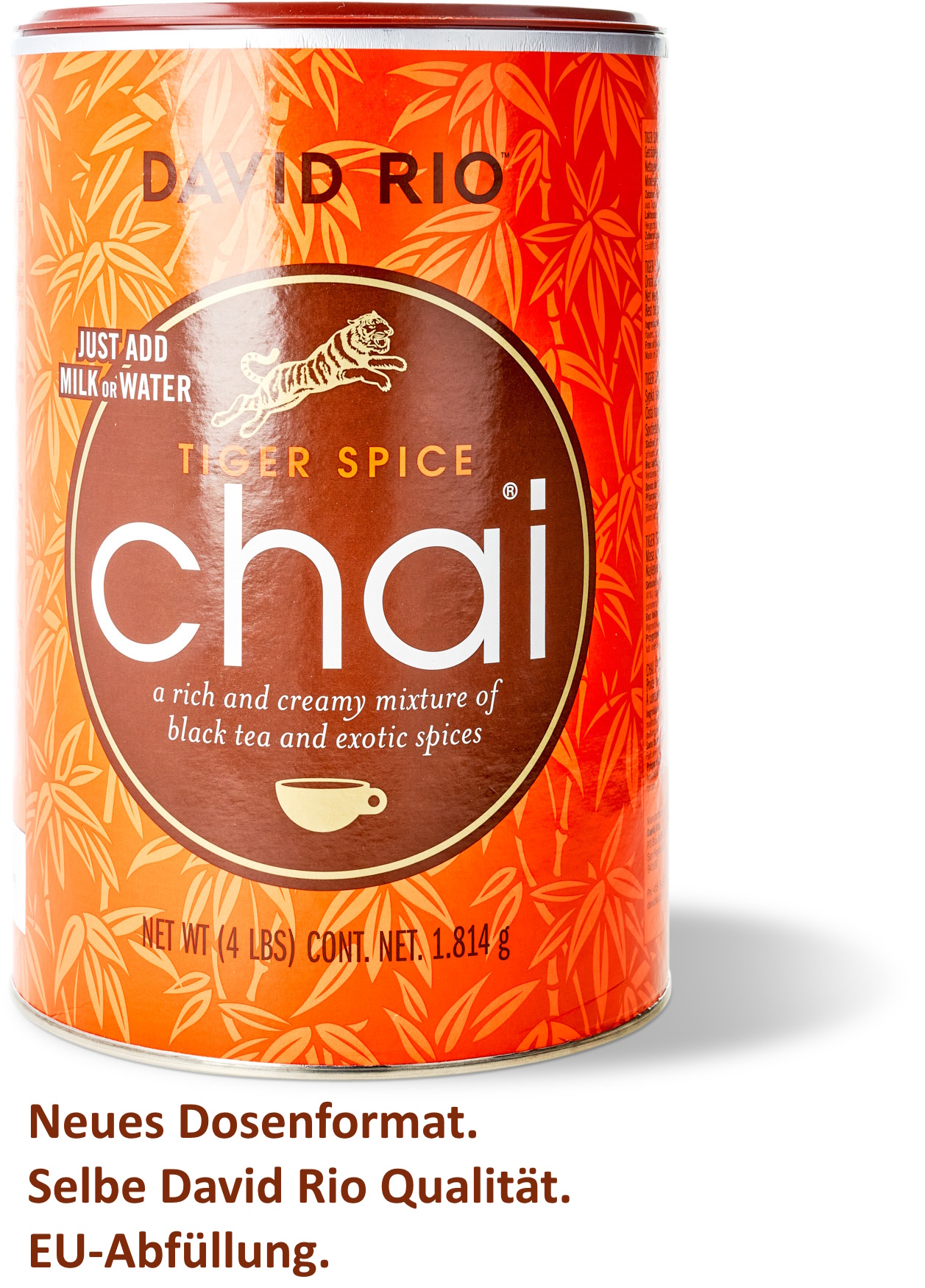 David Rio - Tiger Spice Chai - Dose (1814 g, EU) David Rio - Tiger Spice Chai - Dose (1814 g, EU)