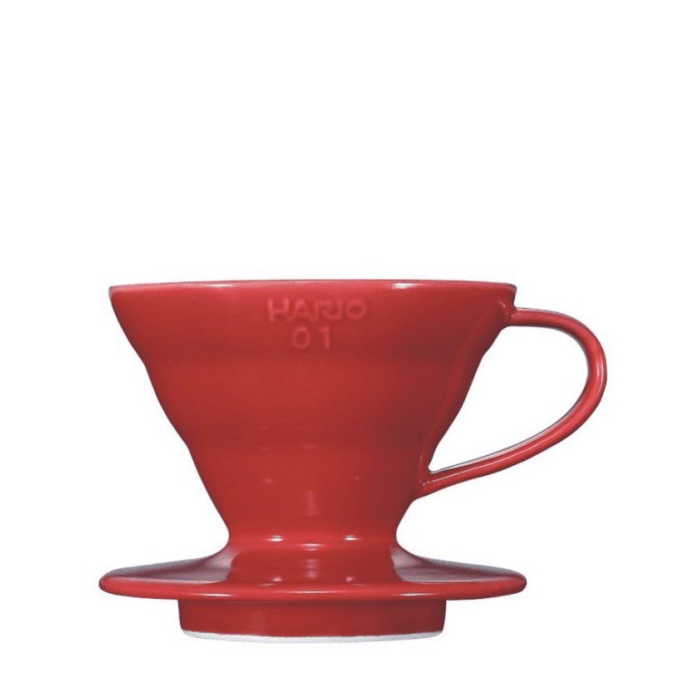 Hario - Handfilter | Dripper V60 Größe 01 Porzellan rot Hario - Handfilter | Dripper V60 Größe 01 Porzellan rot