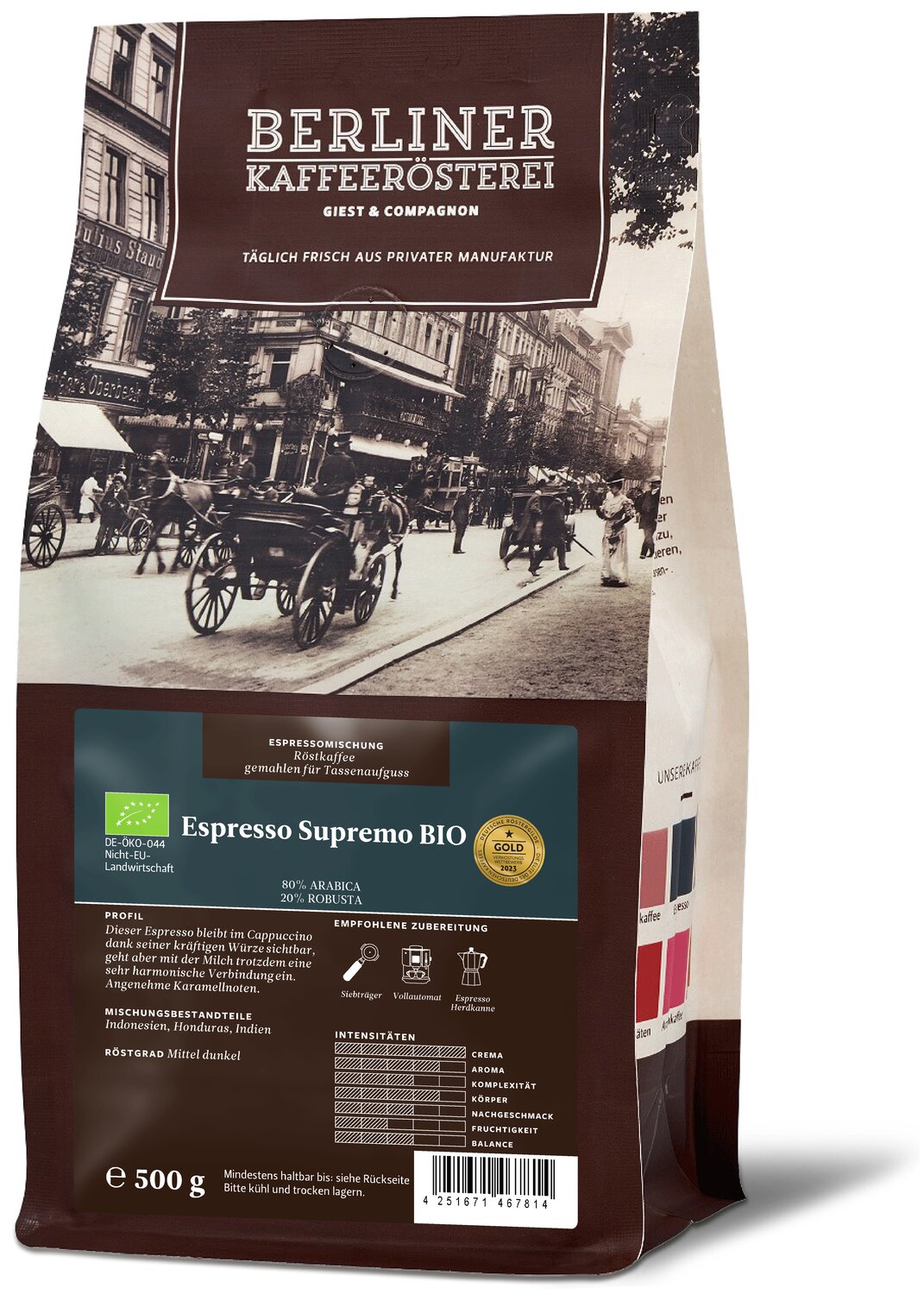 Berliner Kaffeeroesterei DE Espresso Supremo BIO 1060206.8