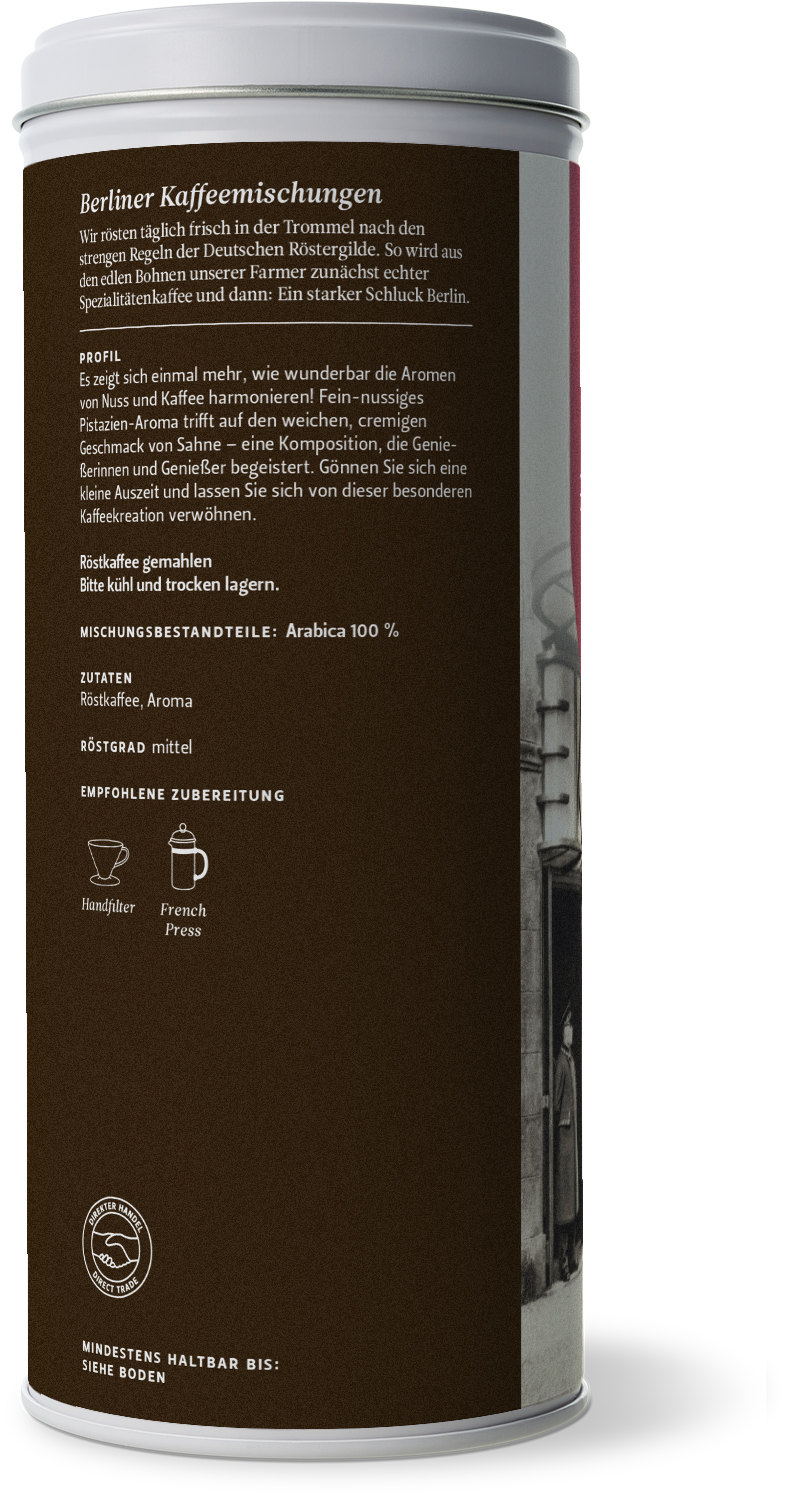 aromatisierter Kaffee Pistazien-Creme (125g / gemahlen)