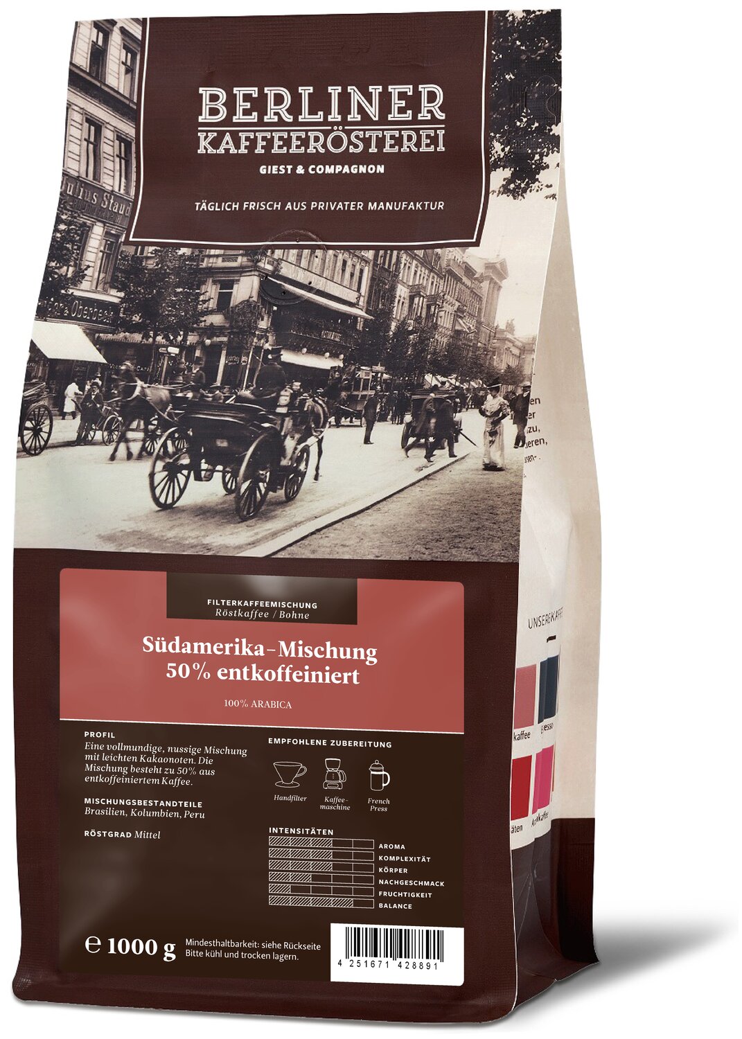 Südamerika-Mischung 50% entkoffeiniert