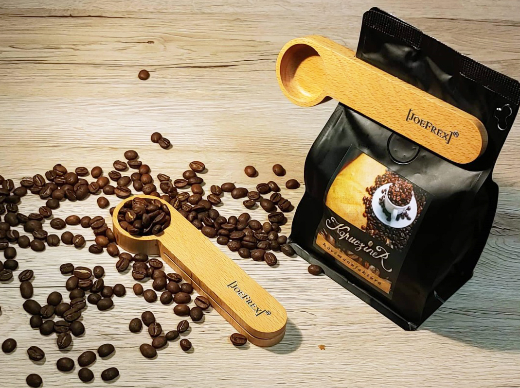 JoeFrex - Kaffee Maßlöffel 7g Holz mit Clip
