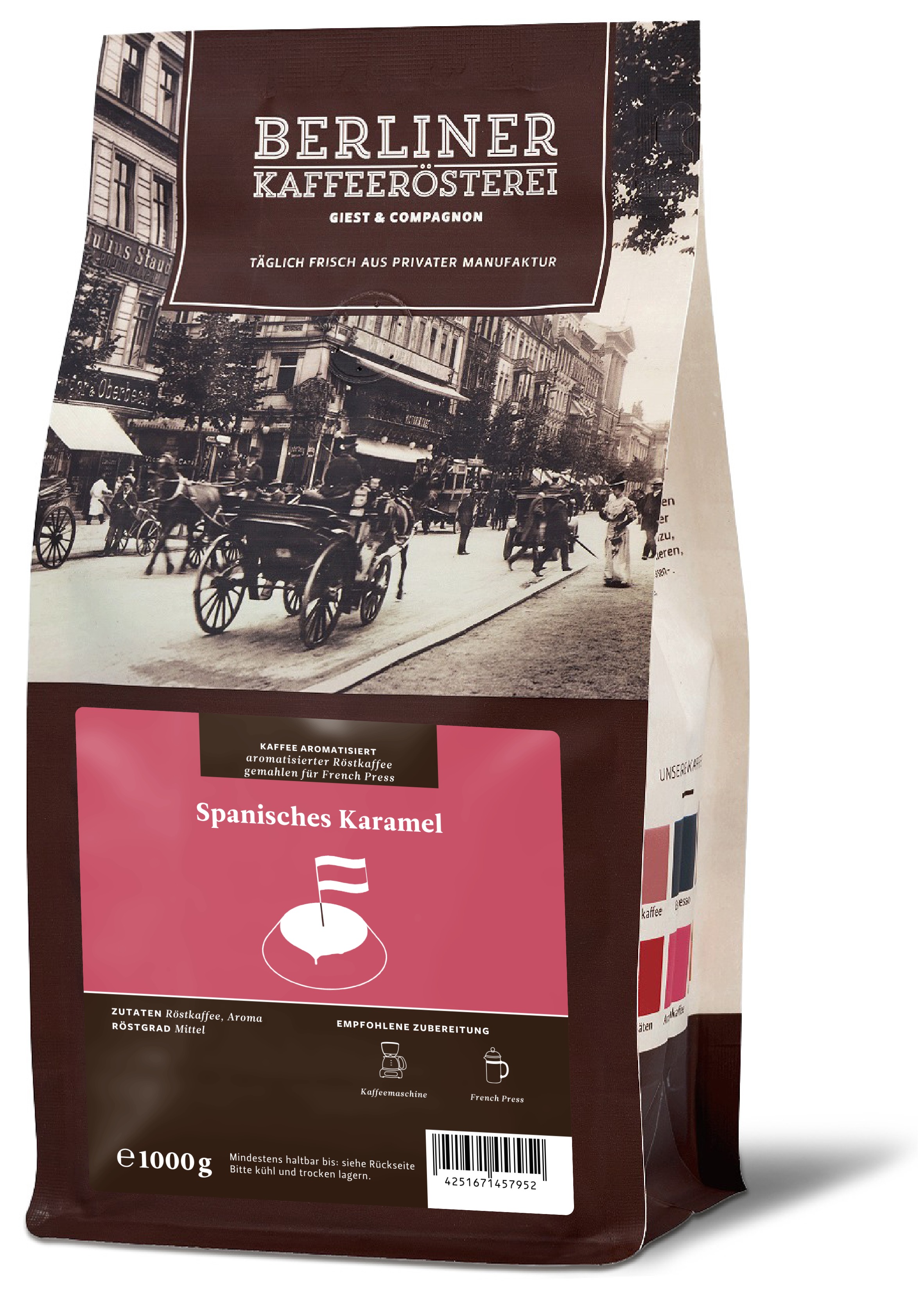 aromatisierter Kaffee Spanisches Karamel 1000 g