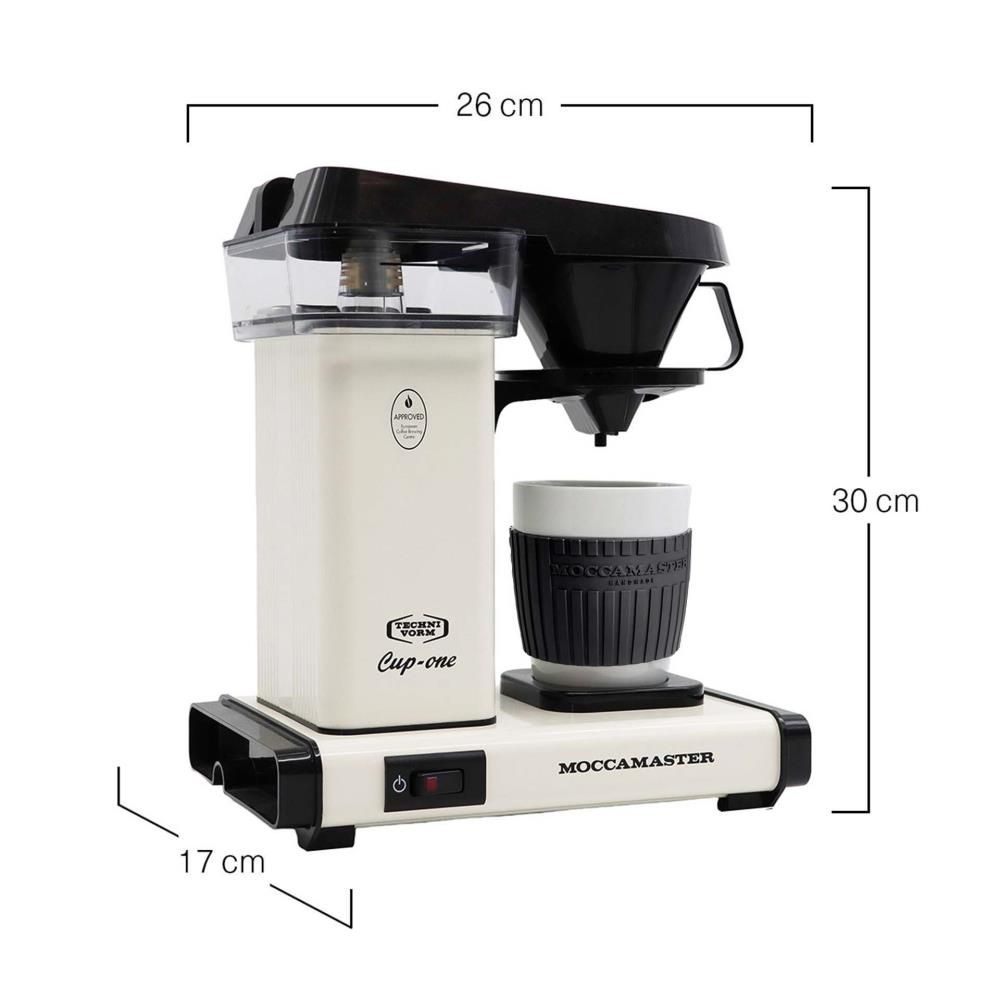 Moccamaster - Cup-one, weiß, inkl. 2 Tassen und 80 Papierfilter