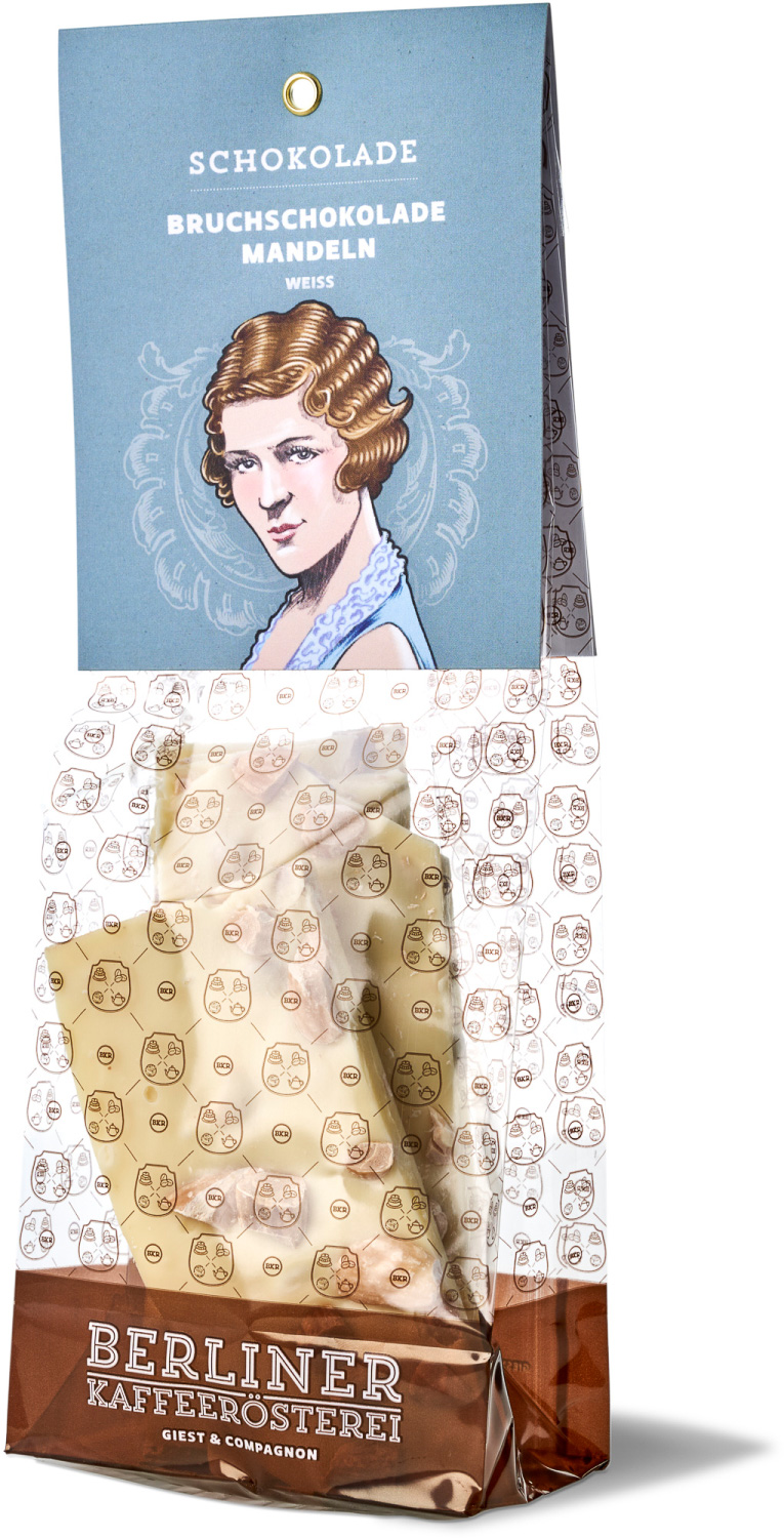 BKR - Weisse Bruchschokolade mit Mandeln BKR - Weisse Bruchschokolade mit Mandeln