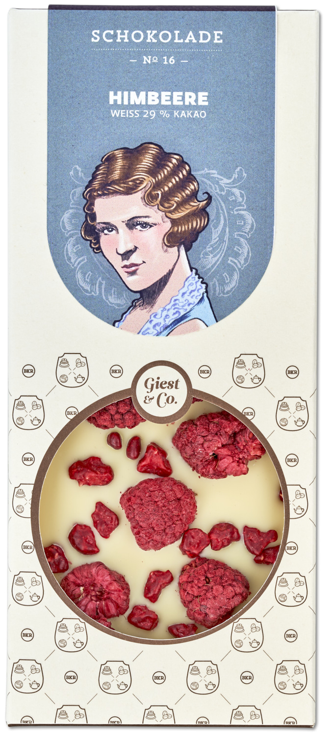 Tafel - Himbeere - weiß - Nr. 16 Tafel - Himbeere - weiß - Nr. 16
