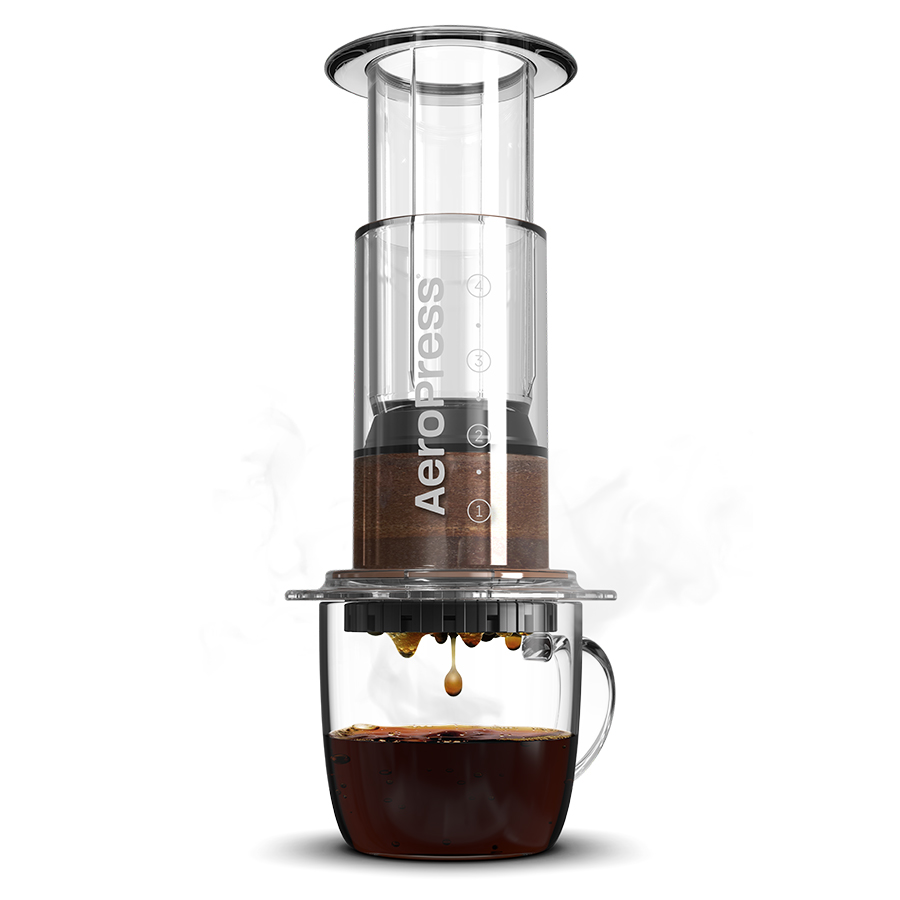 AeroPress® - Clear Coffee Press inkl. 100 Filter (Original in durchsichtig)