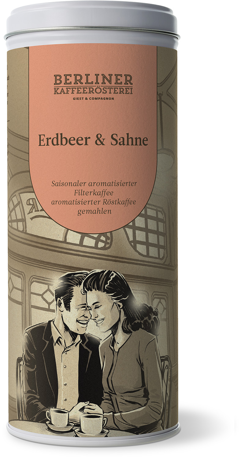 aromatisierter Kaffee Erdbeer & Sahne (125g / gemahlen)