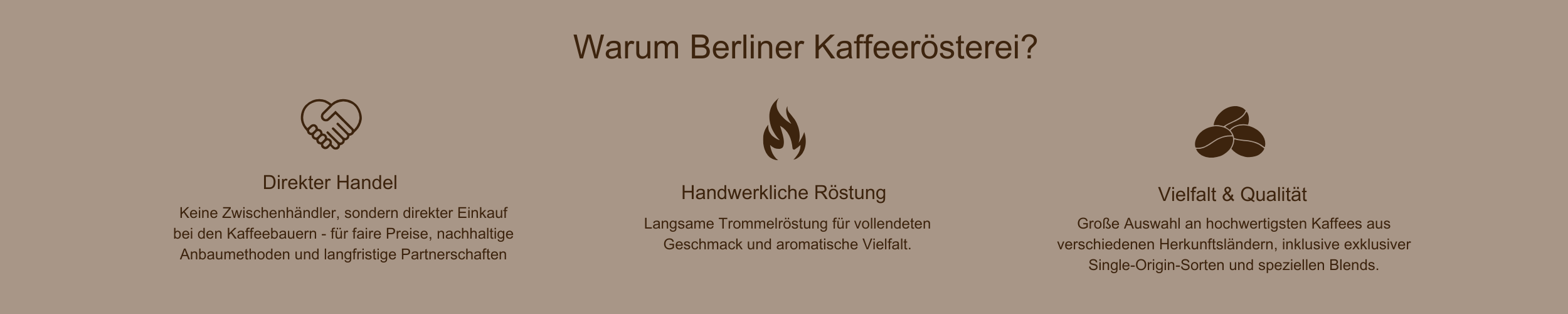 Warum Berliner Kaffeerösterei?