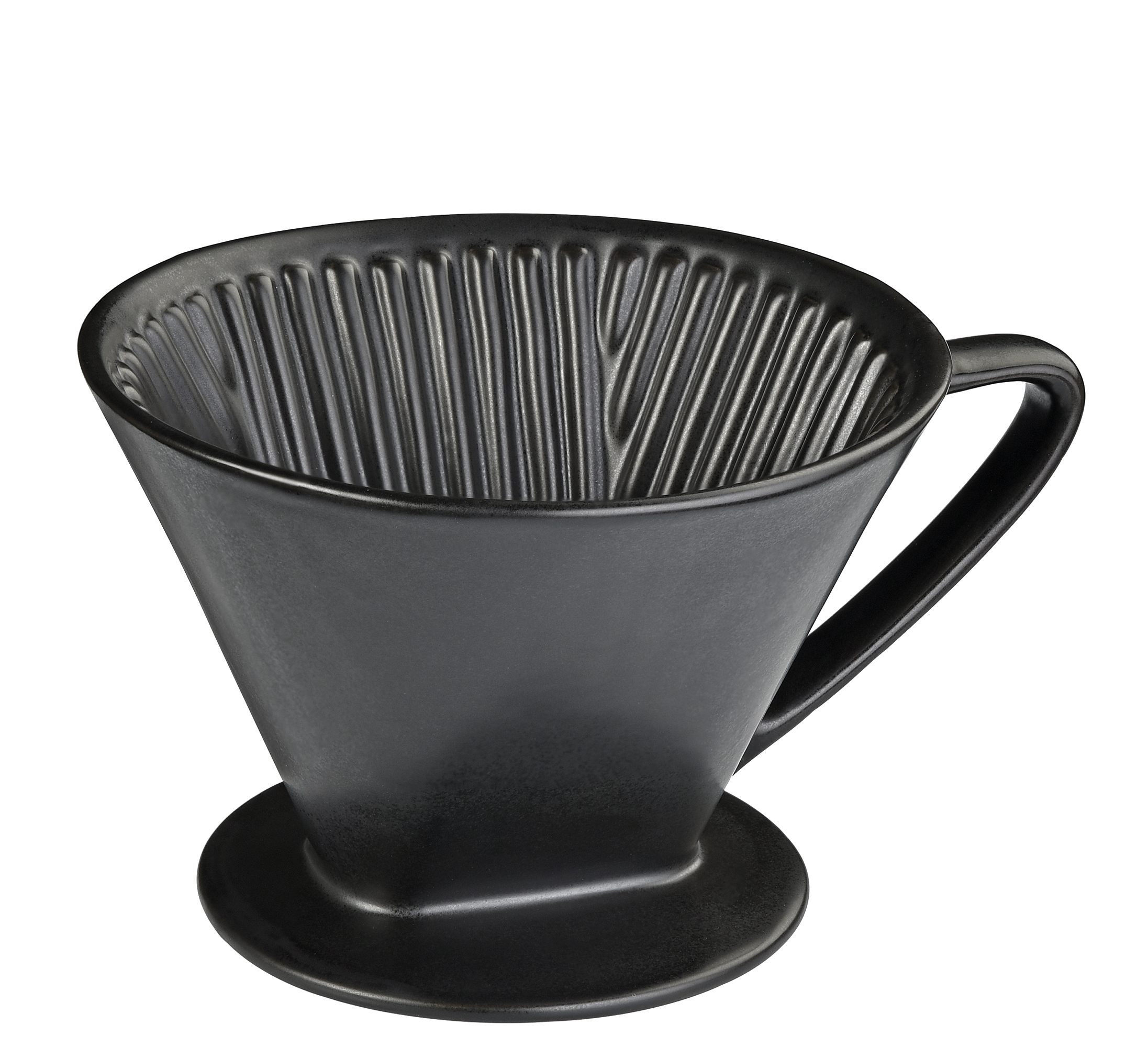 Cilio - Dripper | Kaffeefilter Keramik schwarz Größe 4