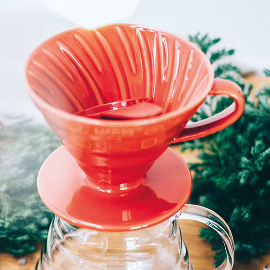 Hario - Handfilter | Dripper V60 Größe 01 Porzellan rot