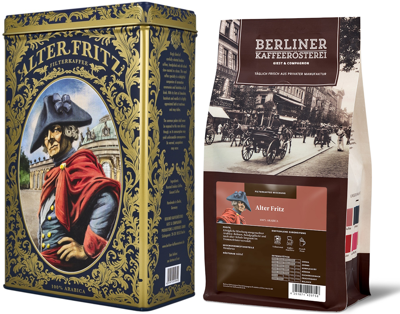 Kaffeeset - Alter Fritz Limited Edition klein (250g / gemahlen) Kaffeeset - Alter Fritz Limited Edition klein (250g / gemahlen)