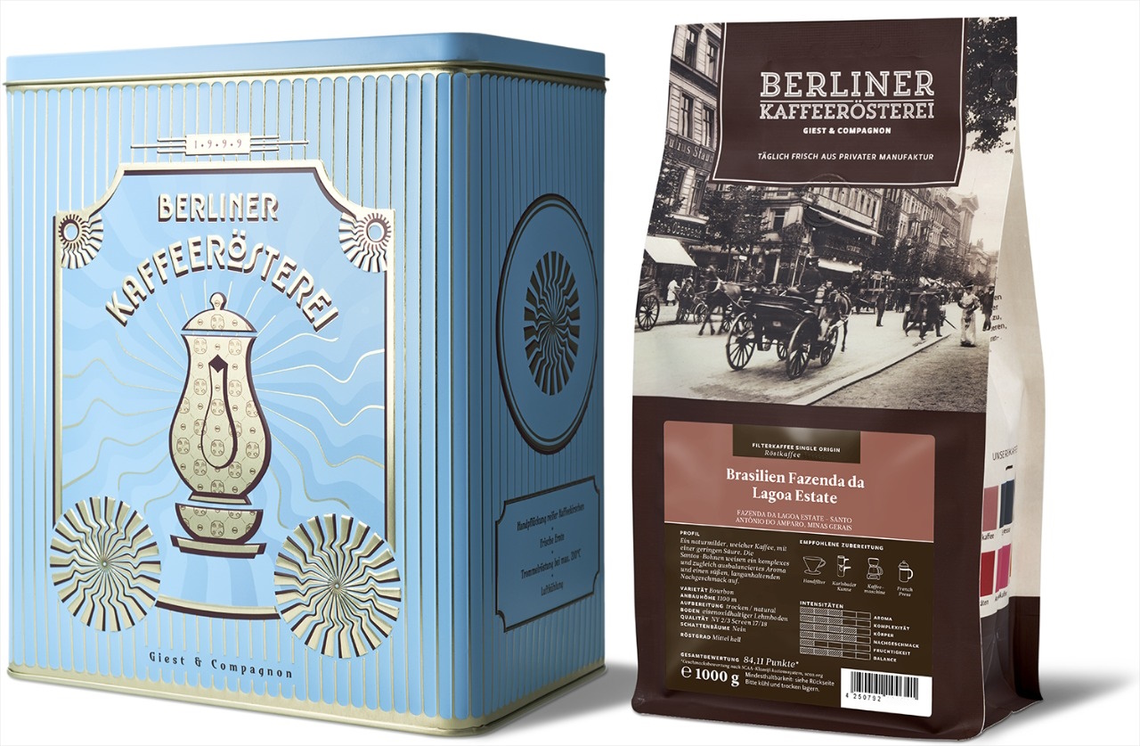 Brasilien Fazenda da Lagoa (1.000 g / gemahlen) mit Jubiläums-Kaffeedose Brasilien Fazenda da Lagoa (1.000 g / gemahlen) mit Jubiläums-Kaffeedose