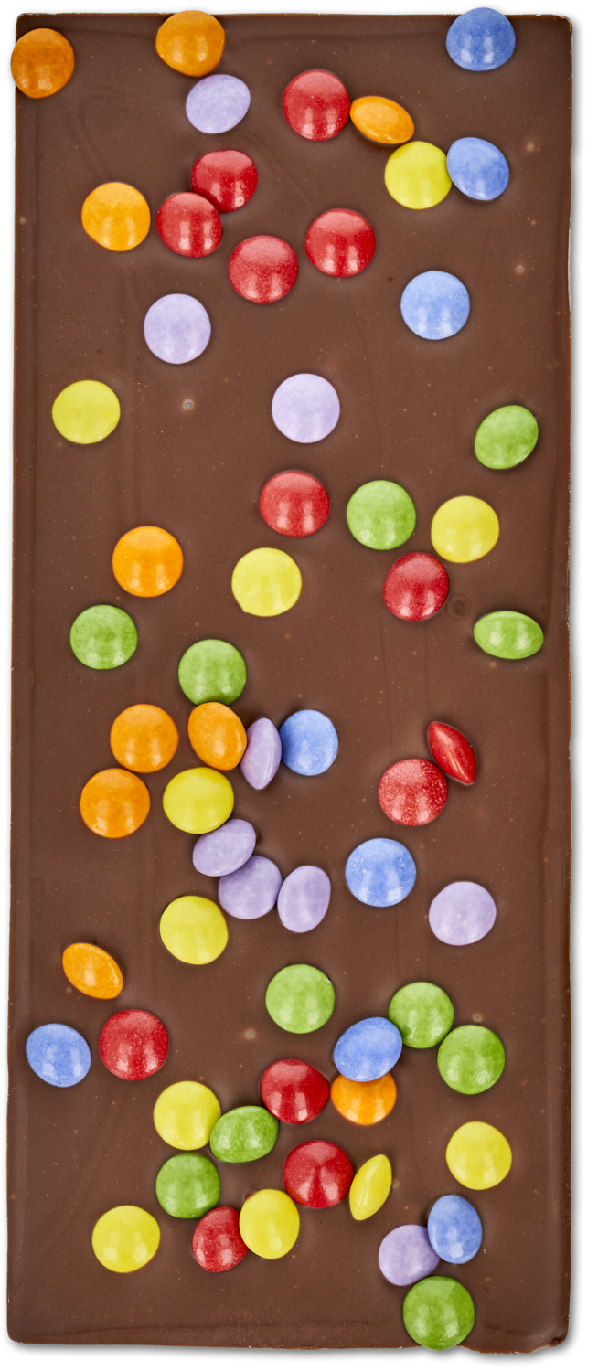 "Schokoleni" mit bunten Schokolinsen (Vollmilch) "Schokoleni" mit bunten Schokolinsen (Vollmilch)