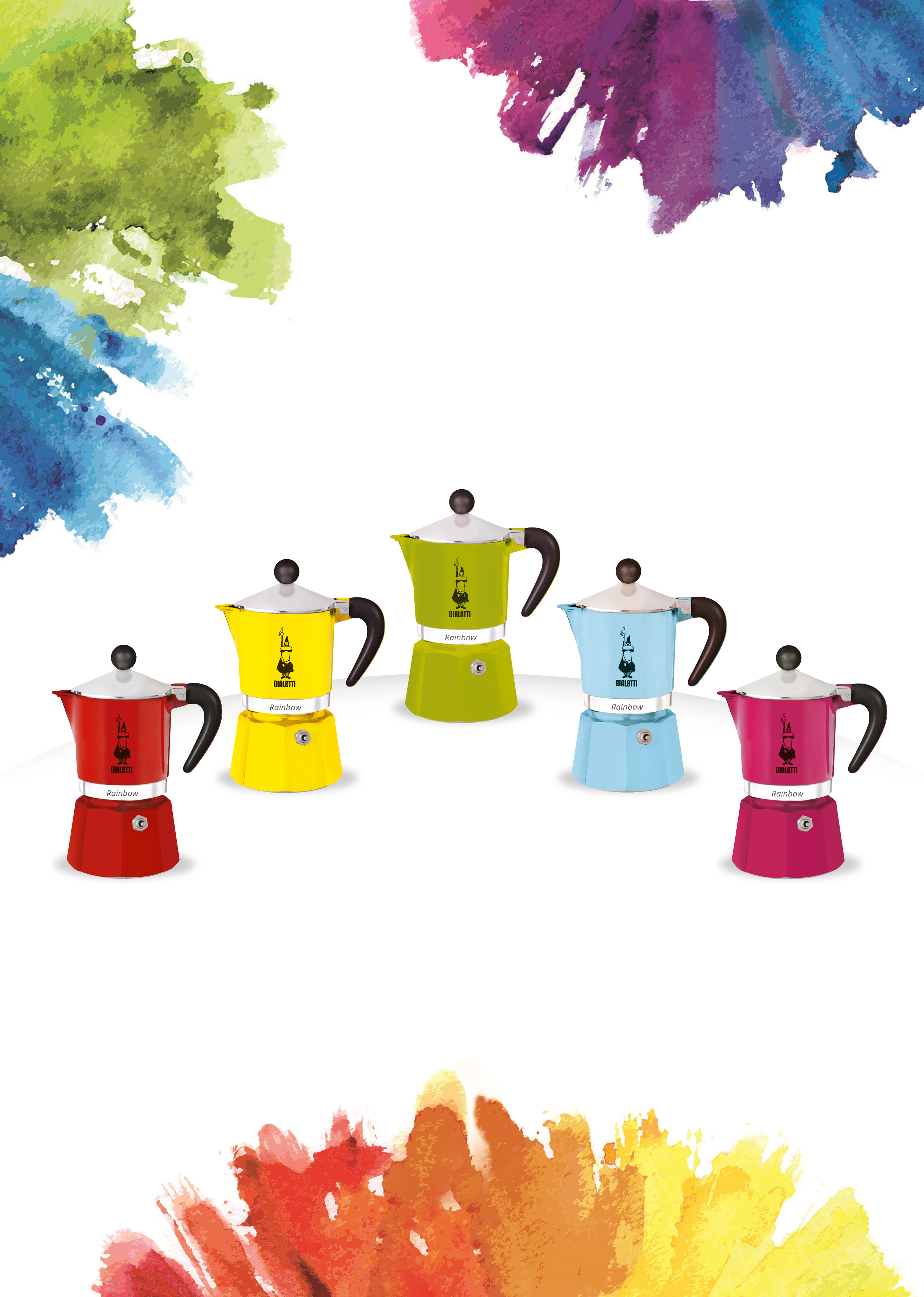 Bialetti - Espressokocher Rainbow 6 Tassen hellblau