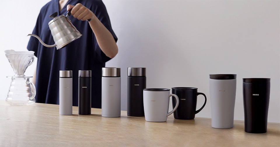 Hario - Wärmespeicherbecher mit Deckel grau 300ml Hario - Wärmespeicherbecher mit Deckel grau 300ml