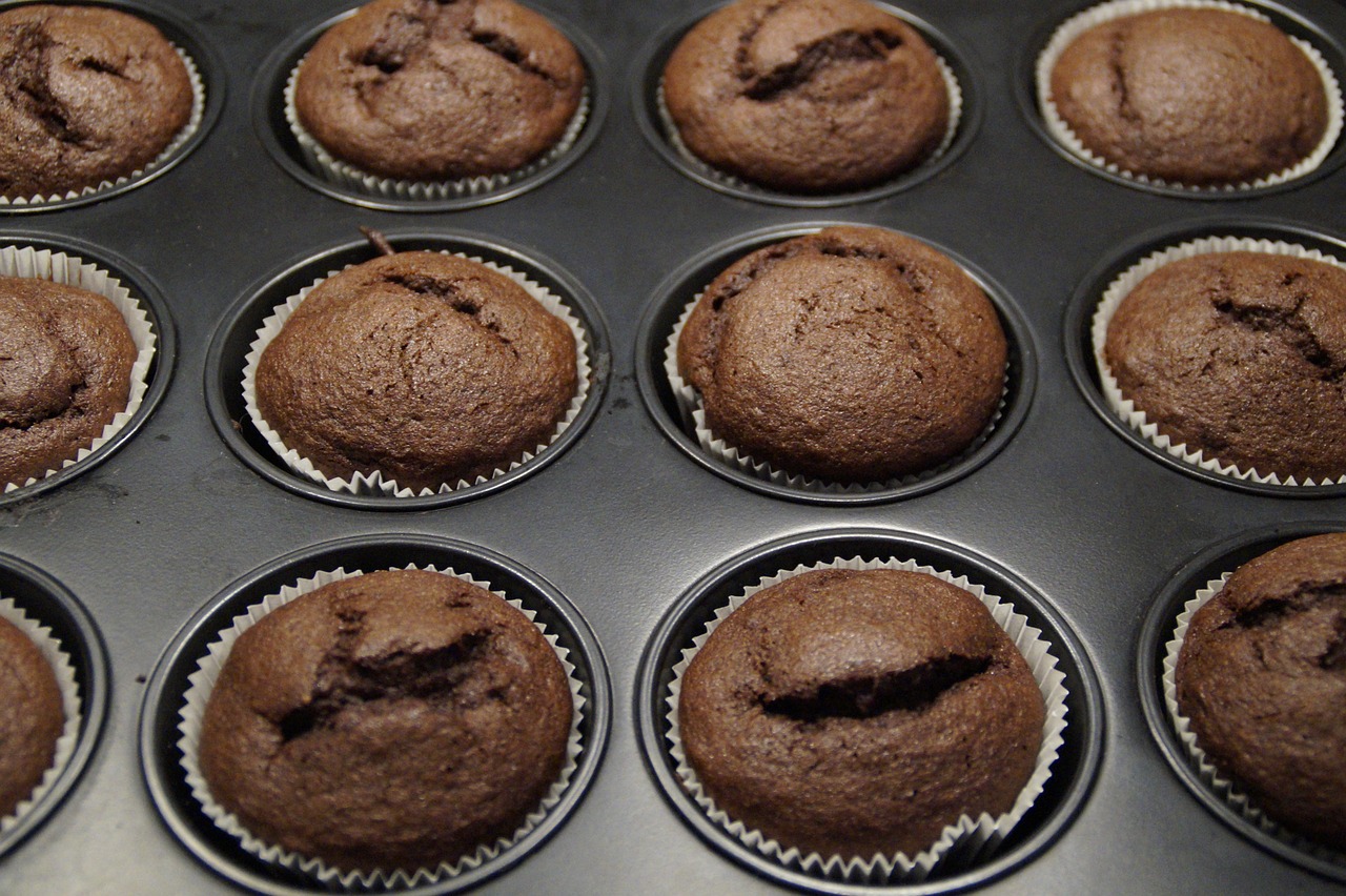 Muffins in Muffinförmchen 