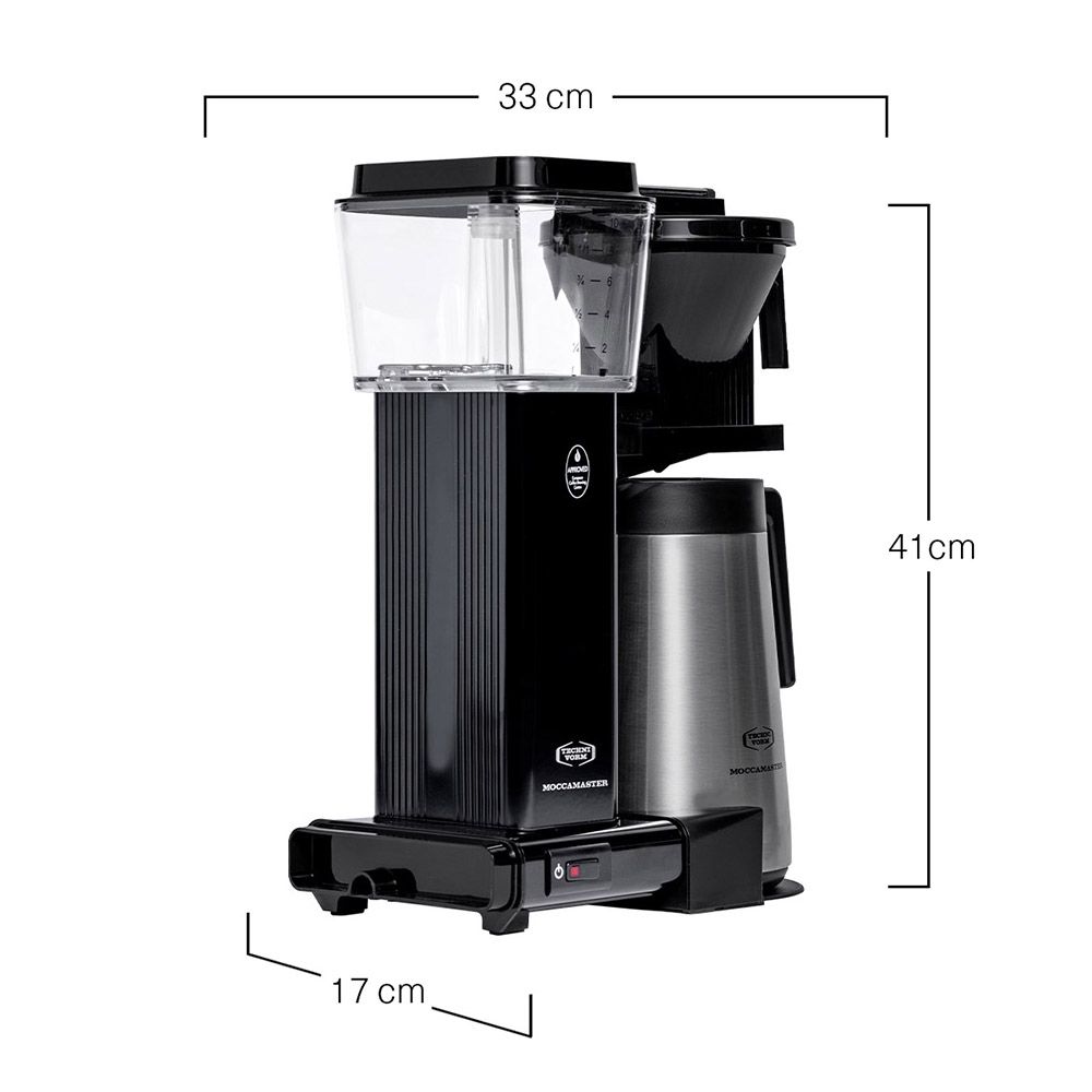 Moccamaster - Kaffeemaschine KBGT 4-10 Tassen Thermoskanne schwarz