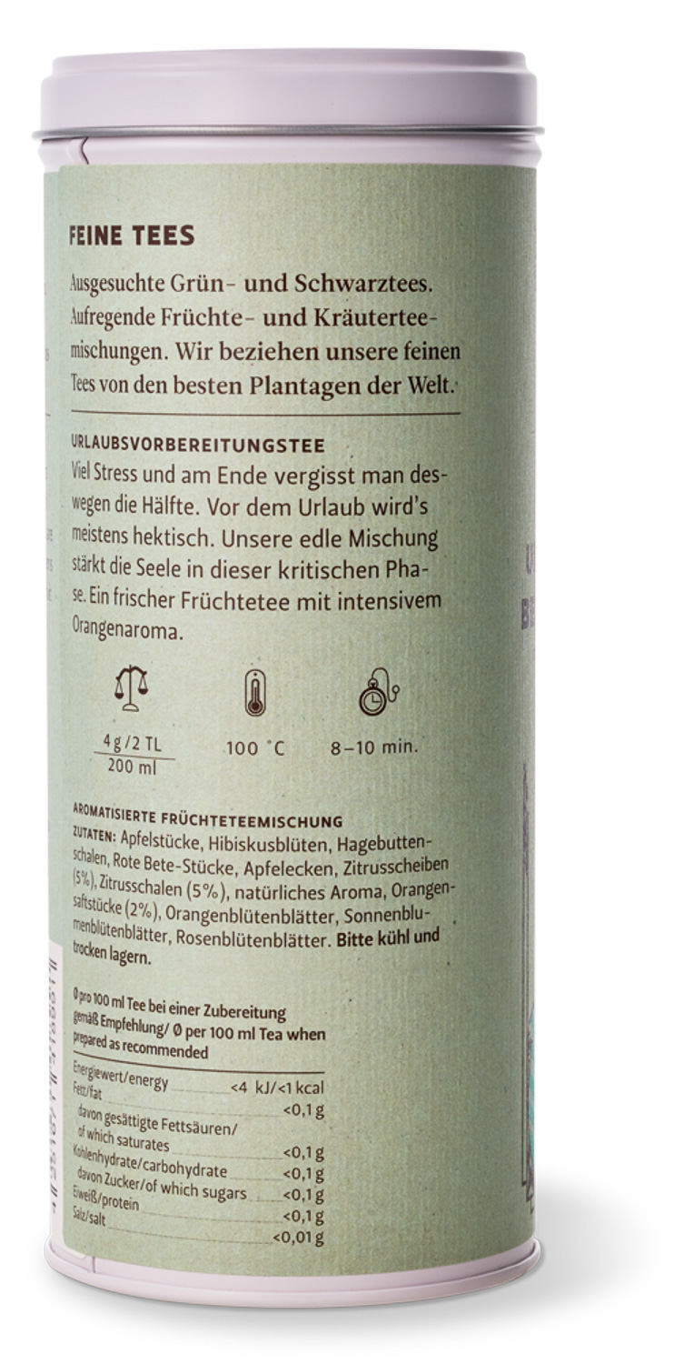 Urlaubsvorbereitungstee №144 Urlaubsvorbereitungstee №144