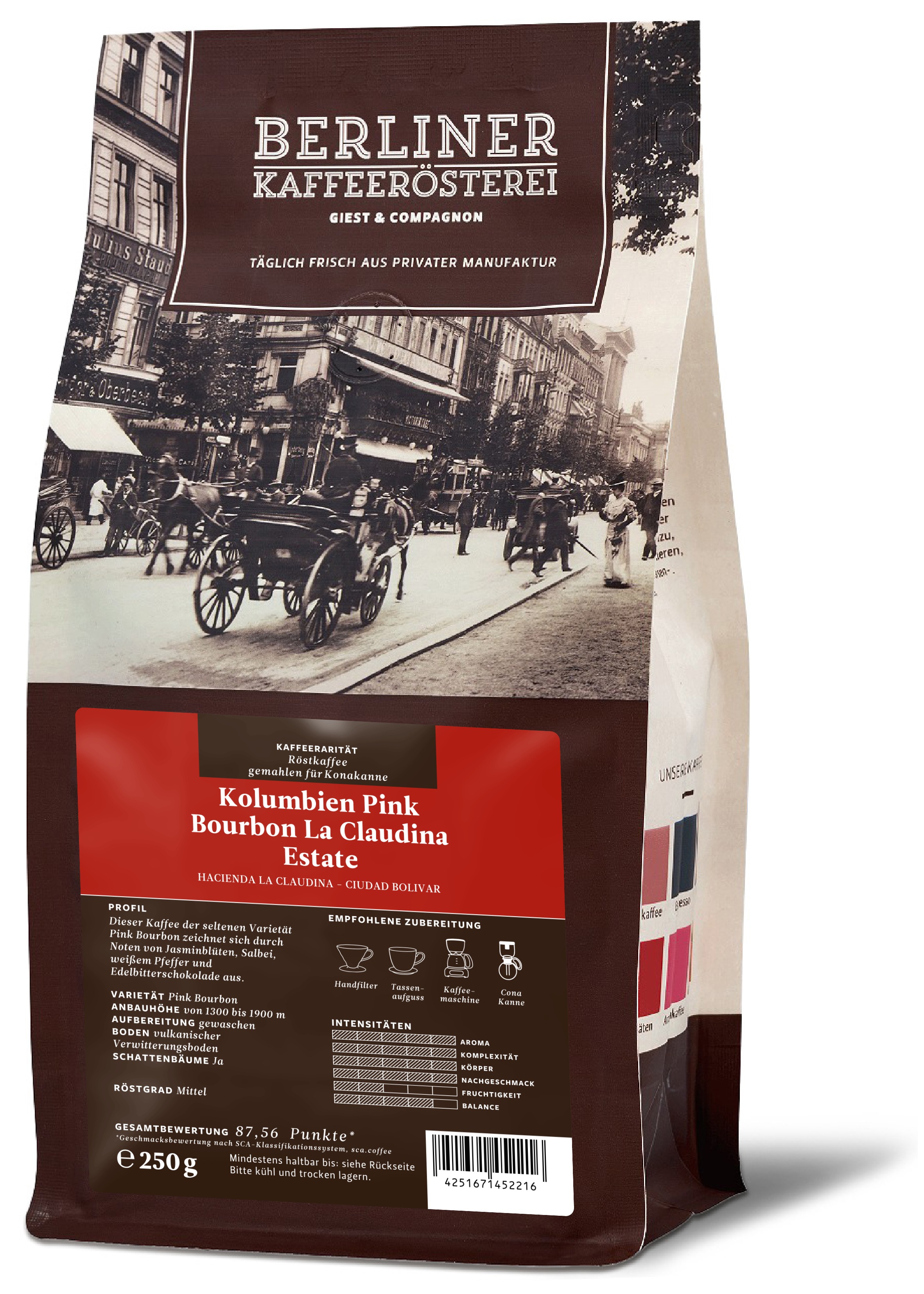 Kolumbien Pink Bourbon La Claudina Estate